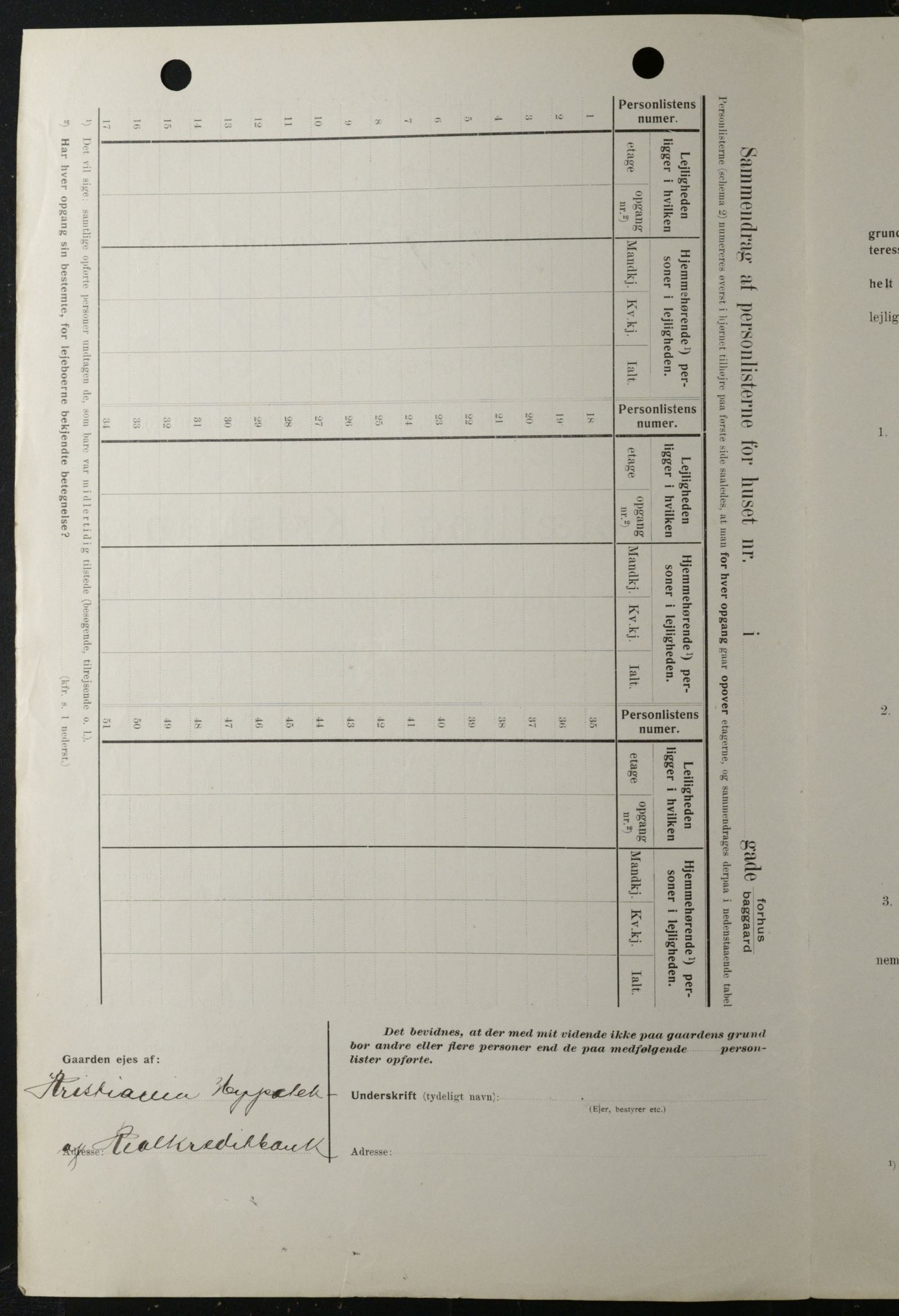 OBA, Kommunal folketelling 1.2.1908 for Kristiania kjøpstad, 1908, s. 44799