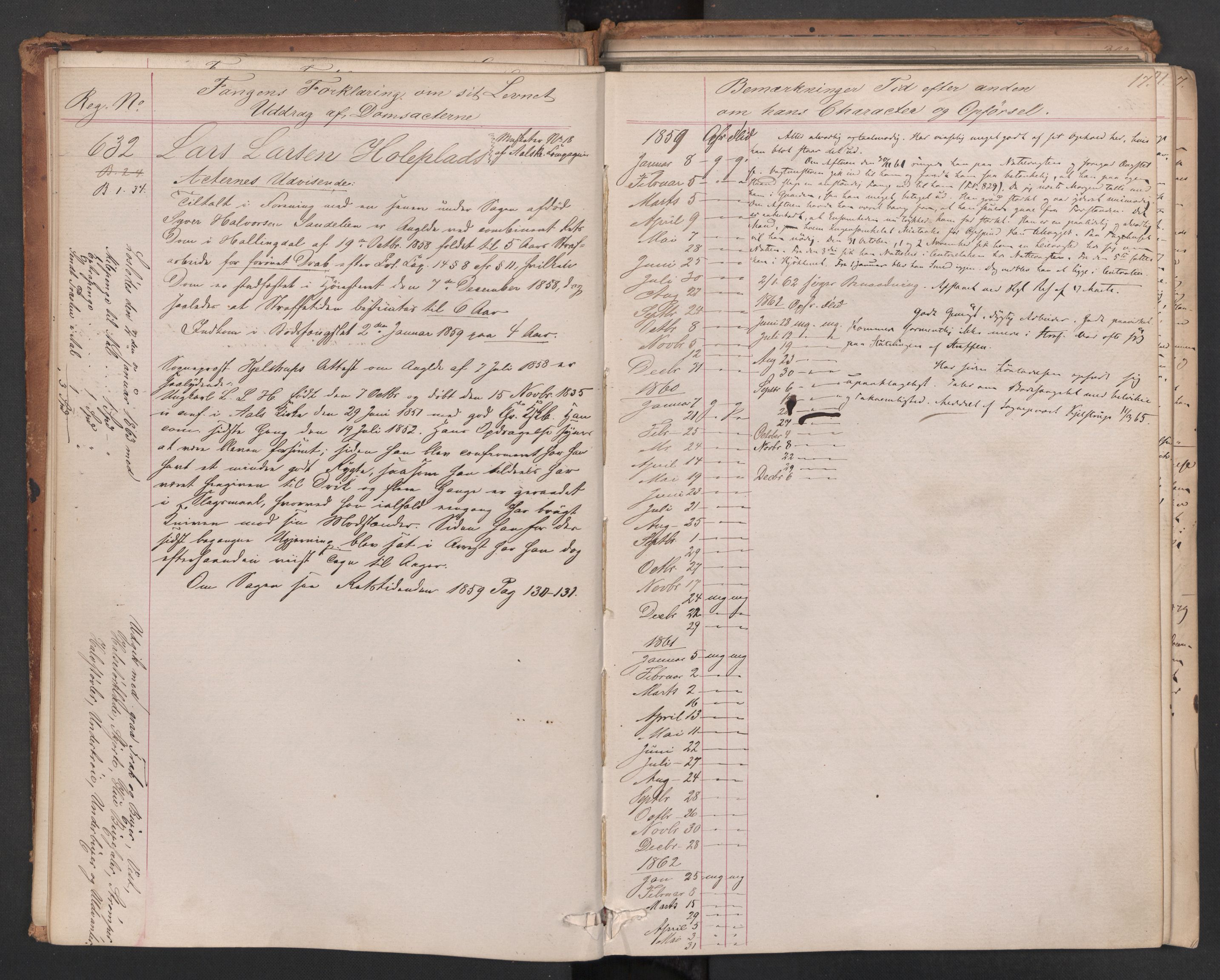 Botsfengslet, AV/RA-S-1539/D/Db/Dbb/L0006: 614b - 994b, 1858-1860, s. 17