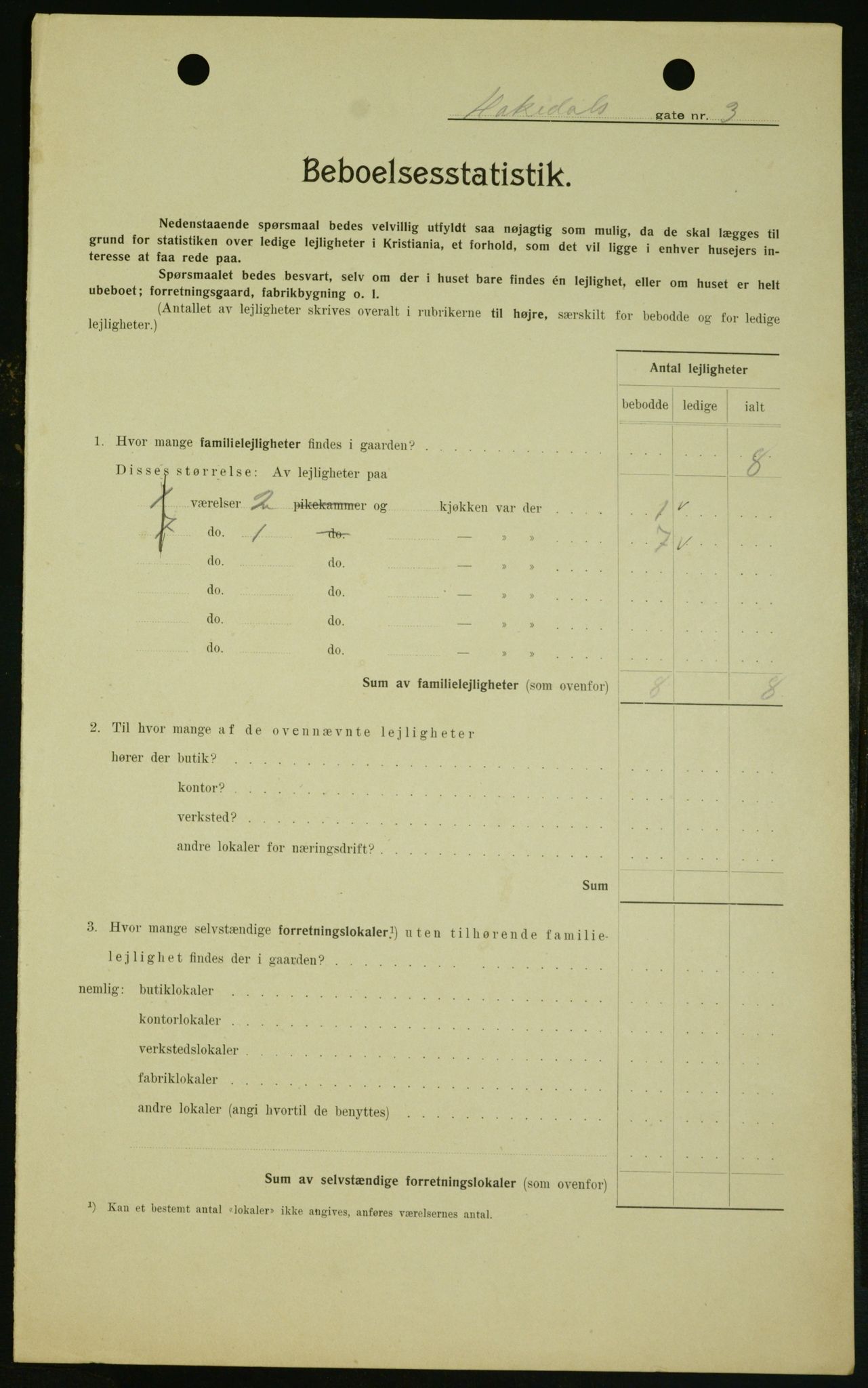 OBA, Kommunal folketelling 1.2.1909 for Kristiania kjøpstad, 1909, s. 21875