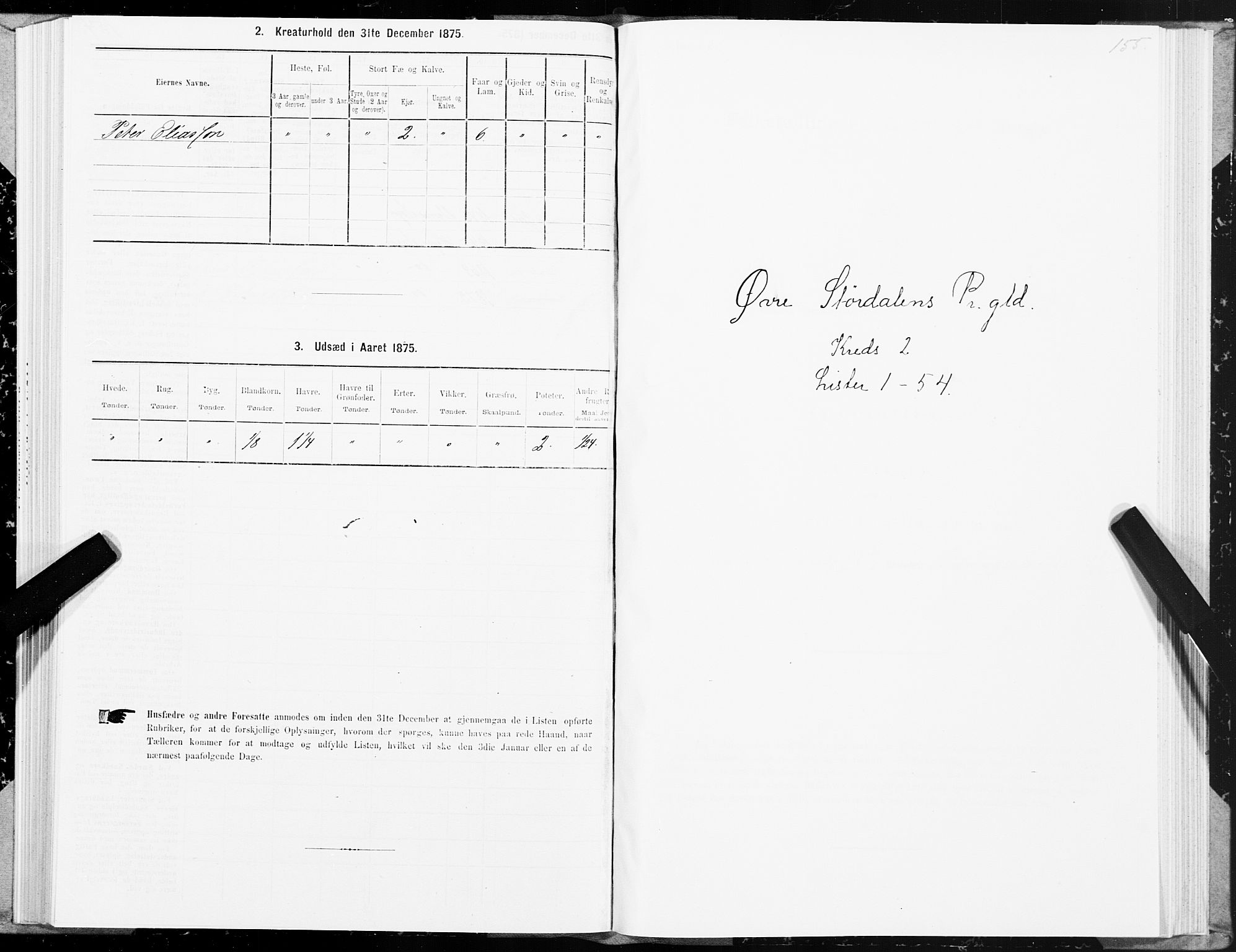 SAT, Folketelling 1875 for 1711P Øvre Stjørdal prestegjeld, 1875, s. 1155