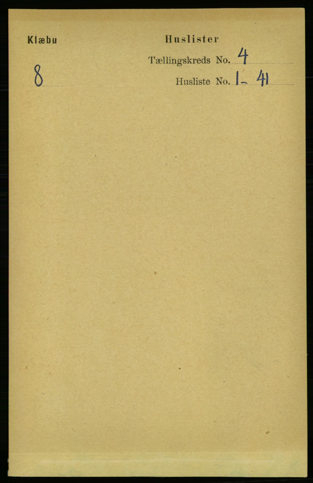 RA, Folketelling 1891 for 1662 Klæbu herred, 1891, s. 693