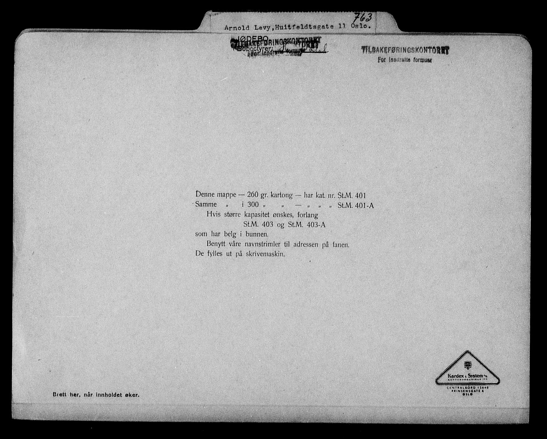 Justisdepartementet, Tilbakeføringskontoret for inndratte formuer, RA/S-1564/H/Hc/Hcc/L0959: --, 1945-1947, s. 191