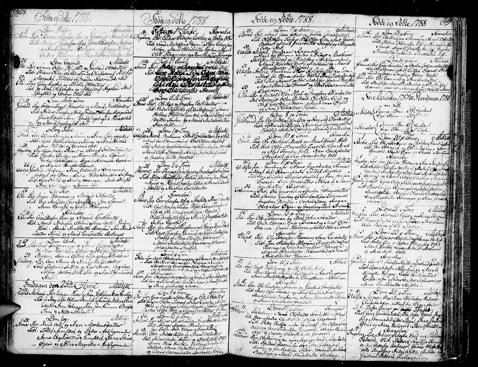 Ministerialprotokoller, klokkerbøker og fødselsregistre - Sør-Trøndelag, SAT/A-1456/672/L0852: Ministerialbok nr. 672A05, 1776-1815, s. 358-359