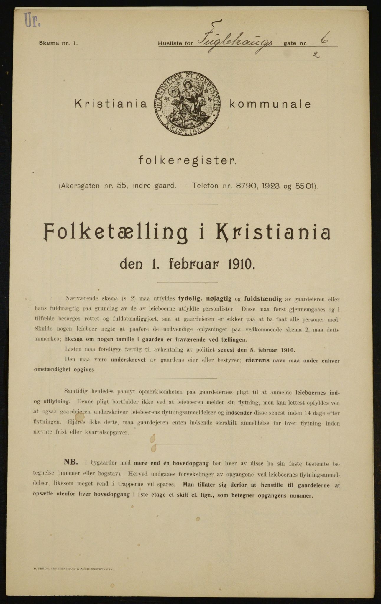 OBA, Kommunal folketelling 1.2.1910 for Kristiania, 1910, s. 26986