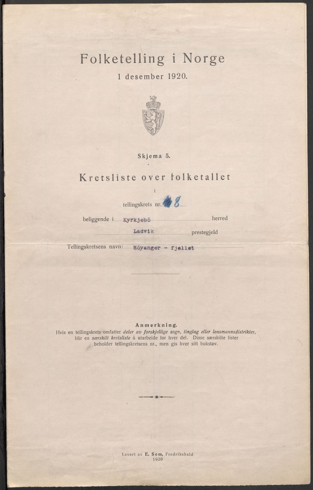 SAB, Folketelling 1920 for 1416 Kyrkjebø herred, 1920, s. 25