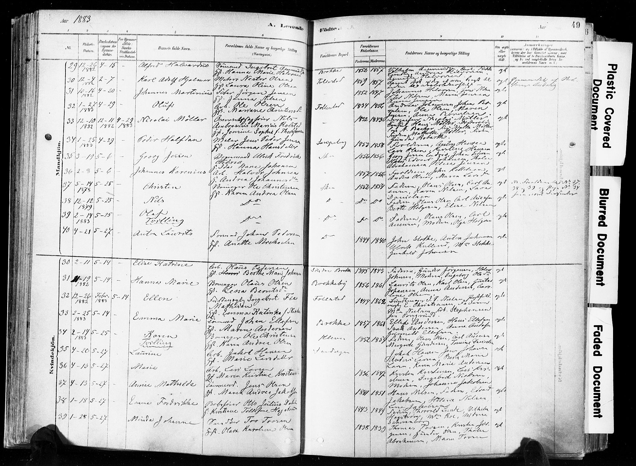 Skien kirkebøker, AV/SAKO-A-302/F/Fa/L0009: Ministerialbok nr. 9, 1878-1890, s. 49