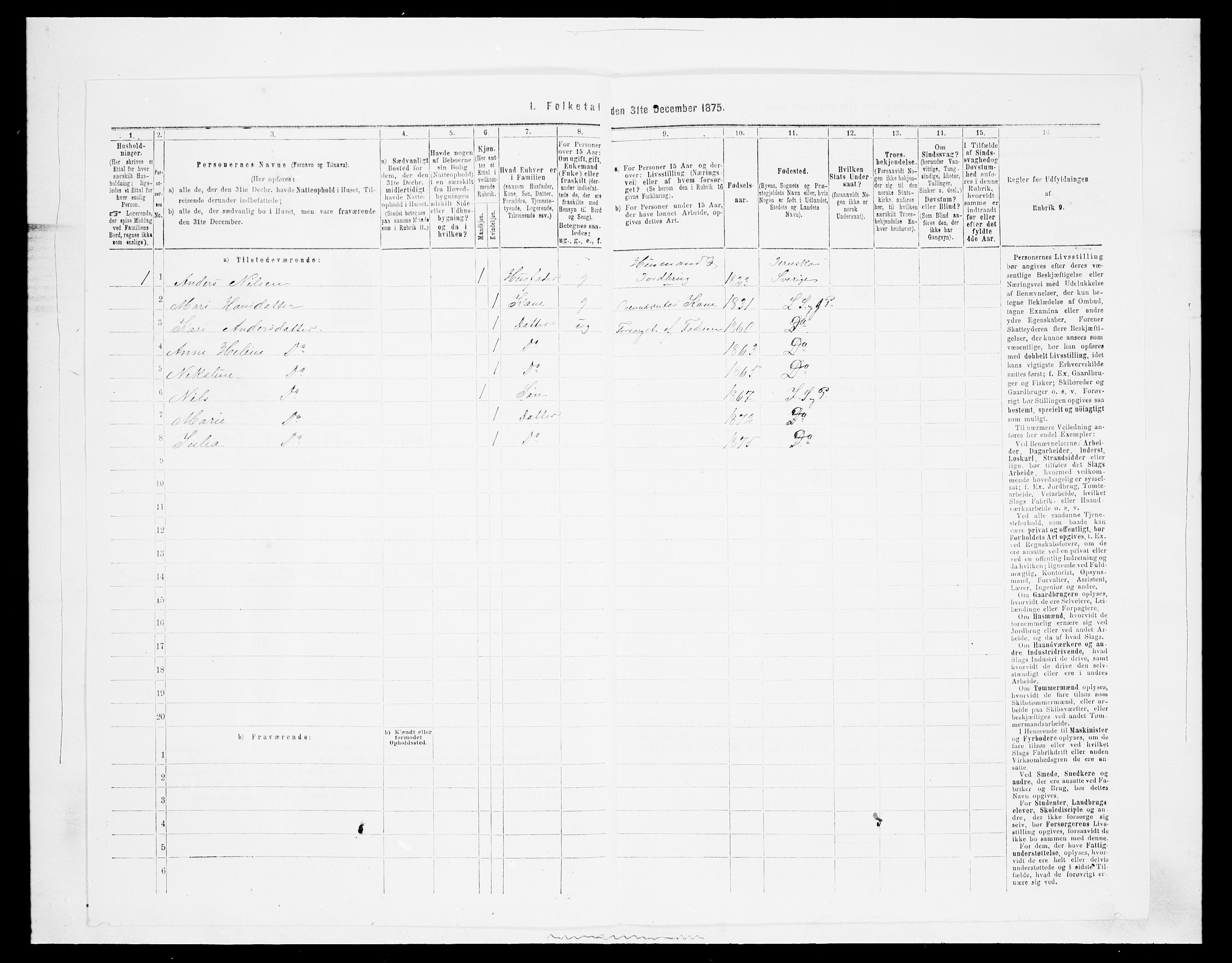 SAH, Folketelling 1875 for 0532P Jevnaker prestegjeld, 1875, s. 1713