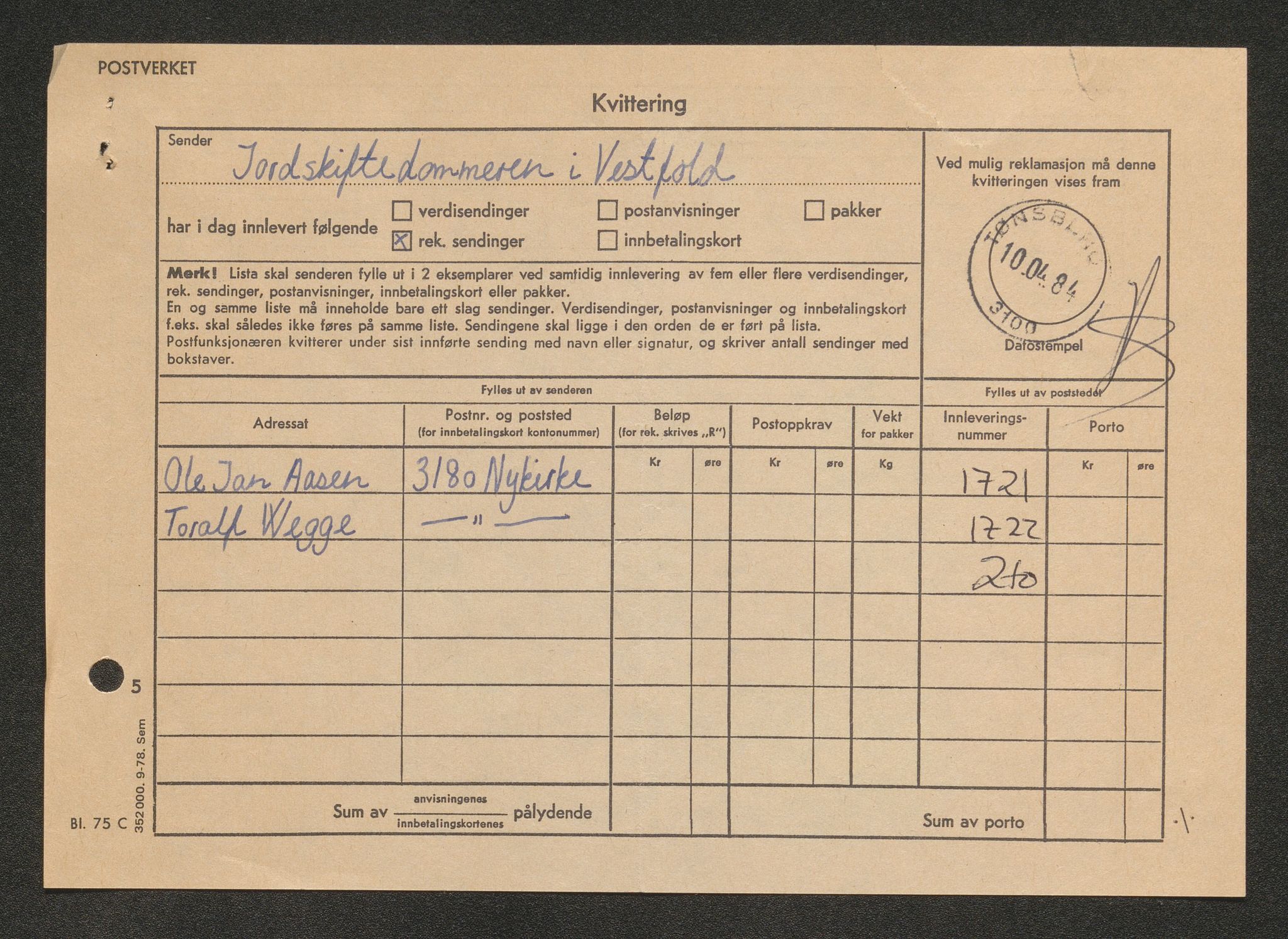 Vestfold jordskifterett, AV/SAKO-A-1152/G/Gb/L0021/0003: Horten, gnr. 72-108 / Gårdsnr. 108: Sak 0700-1981-0051, 1982-1984, s. 18