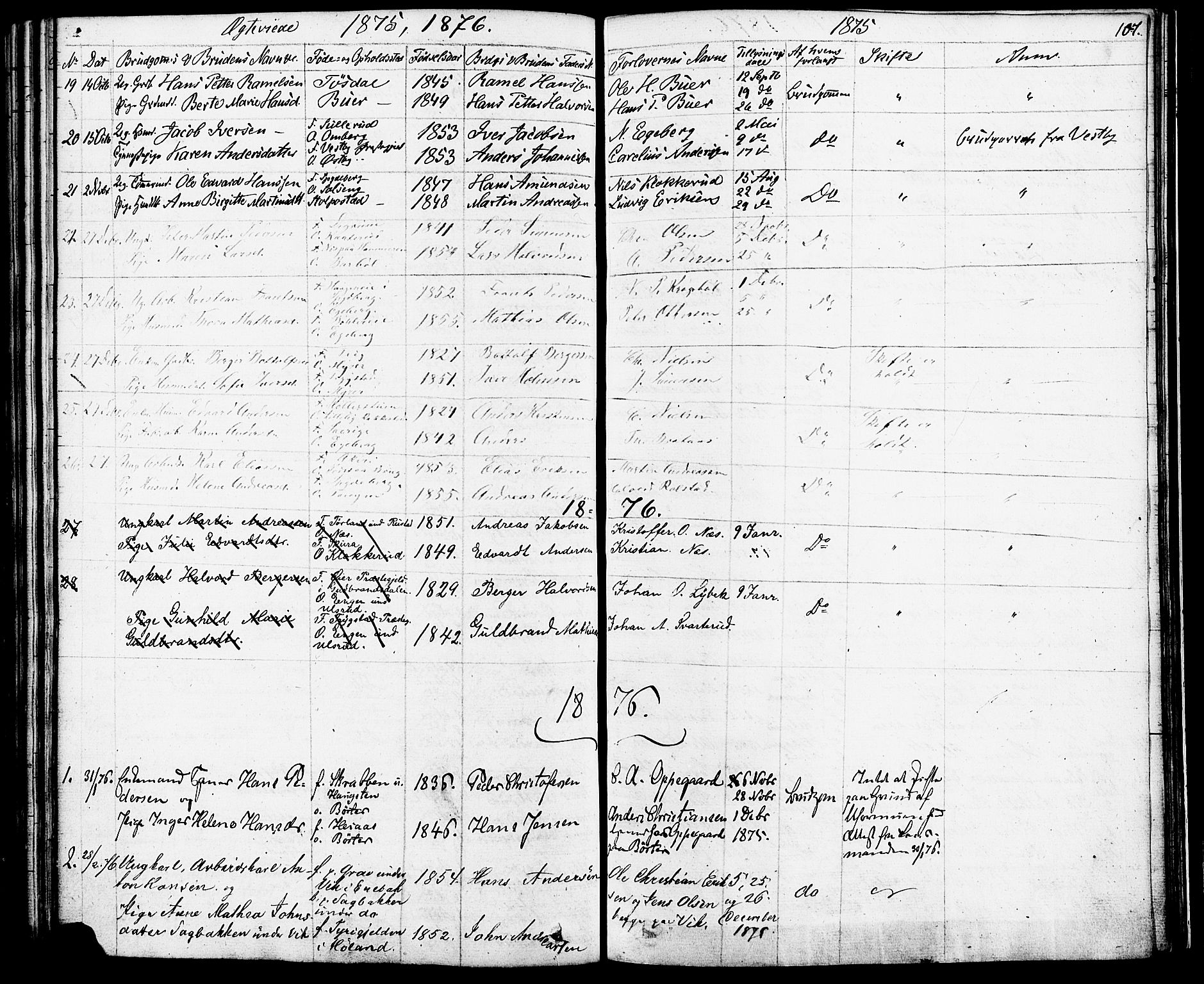 Enebakk prestekontor Kirkebøker, SAO/A-10171c/F/Fa/L0012: Ministerialbok nr. I 12, 1832-1882, s. 107