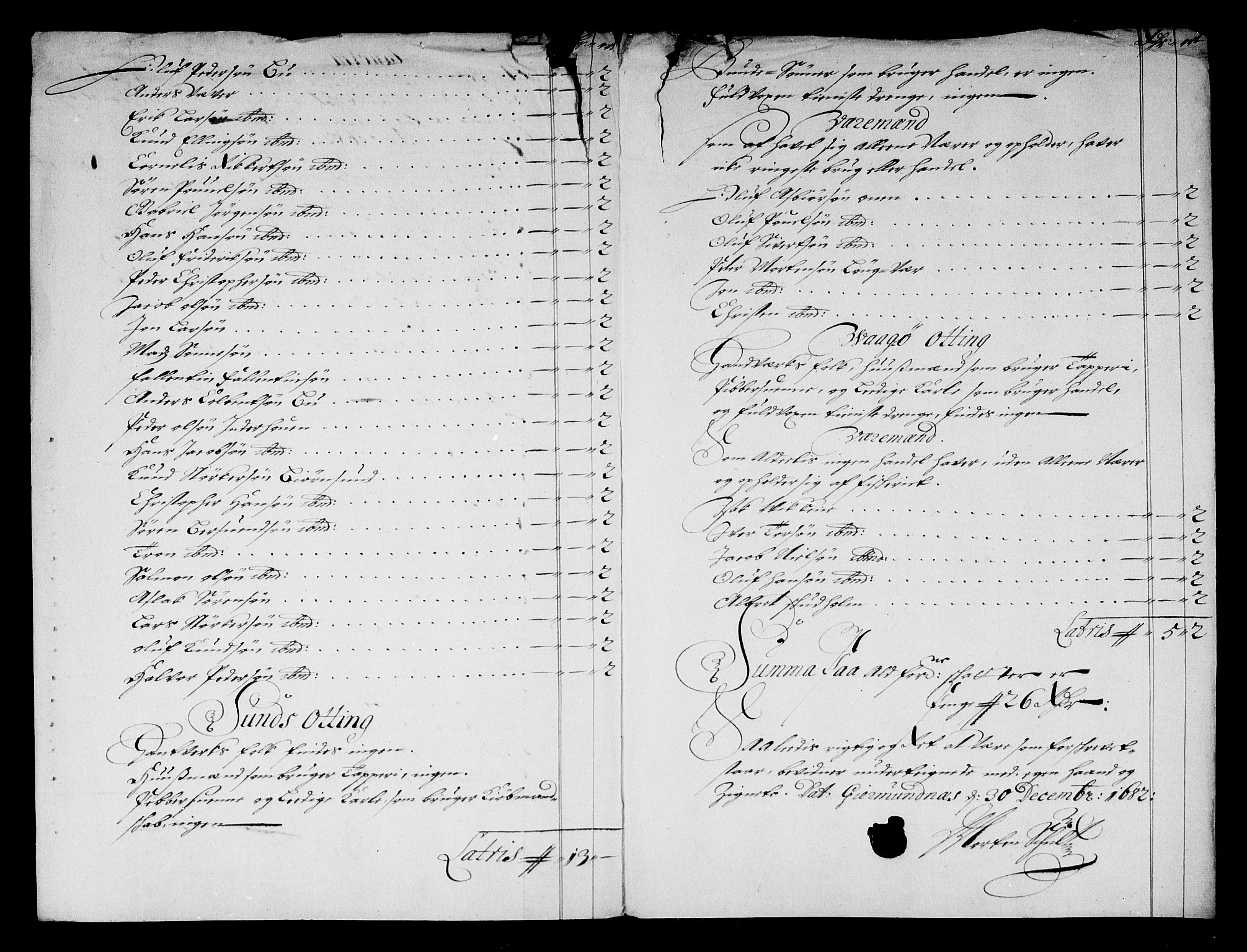Rentekammeret inntil 1814, Reviderte regnskaper, Stiftamtstueregnskaper, Trondheim stiftamt og Nordland amt, AV/RA-EA-6044/R/Rg/L0068b: Trondheim stiftamt og Nordland amt, 1682