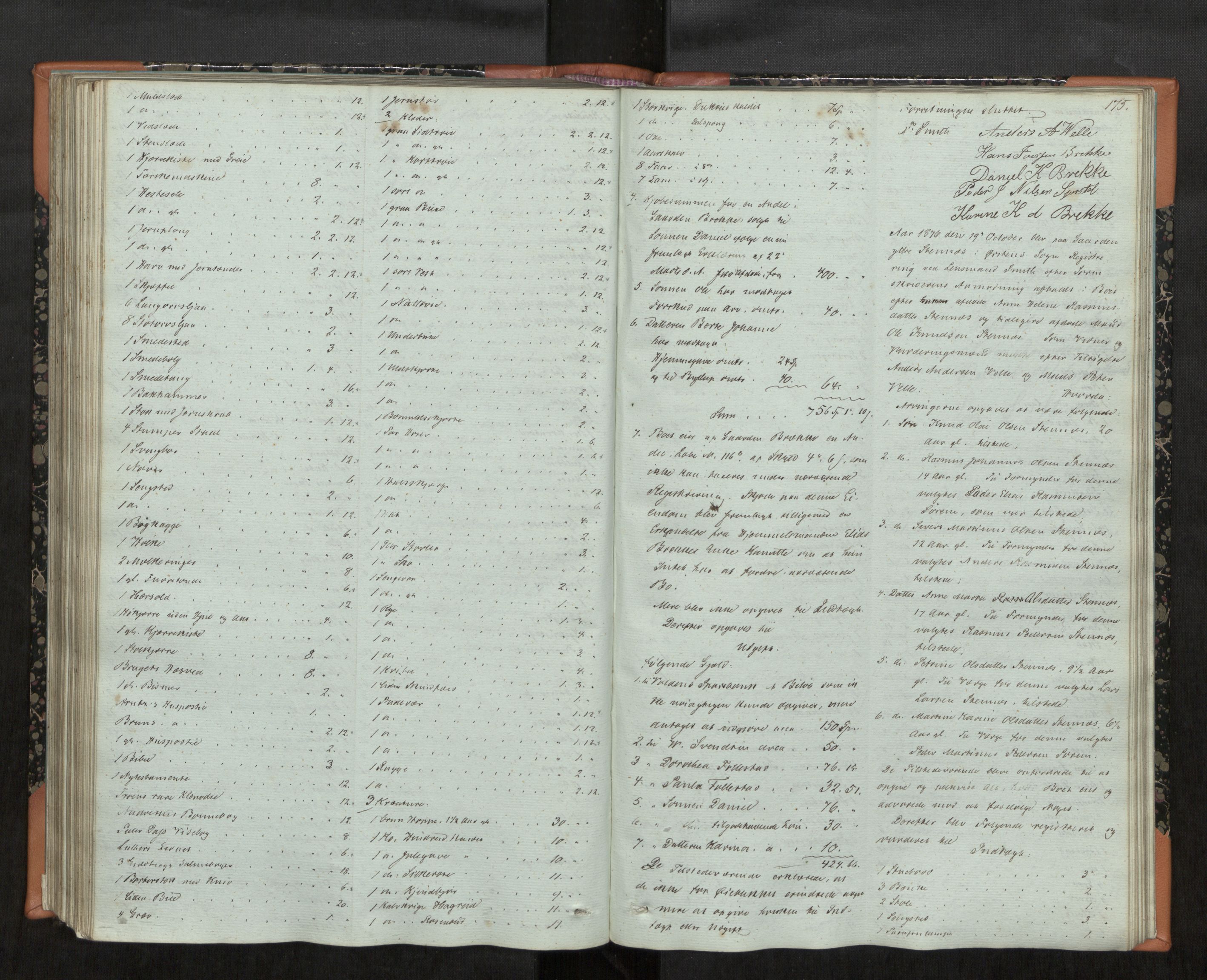 Søre Sunnmøre sorenskriveri, AV/SAT-A-4122/1/3/3C/L0001: Skifteregistreringsprotokollar, 1847-1885, s. 175