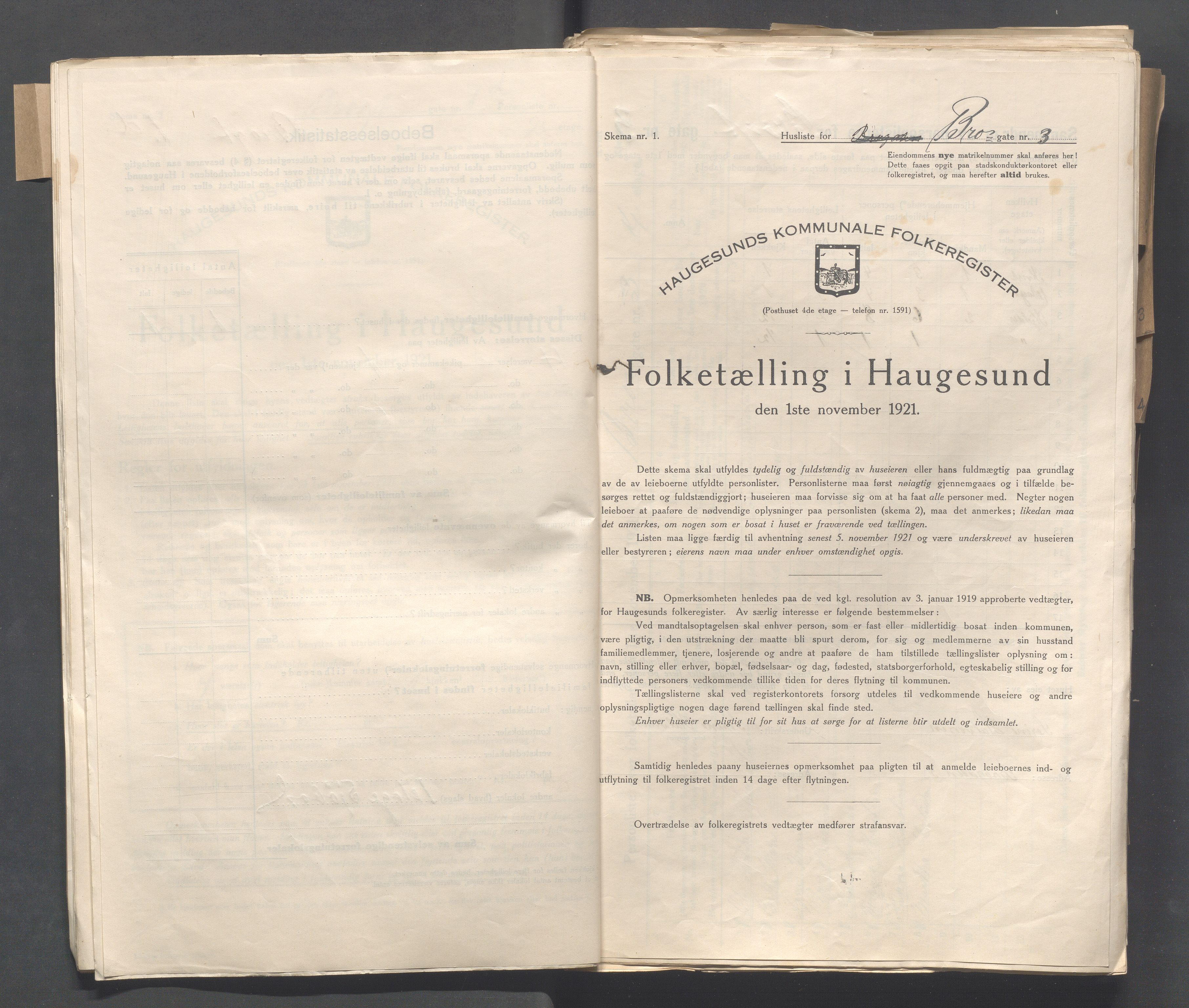 IKAR, Kommunal folketelling 1.11.1921 for Haugesund, 1921, s. 5898