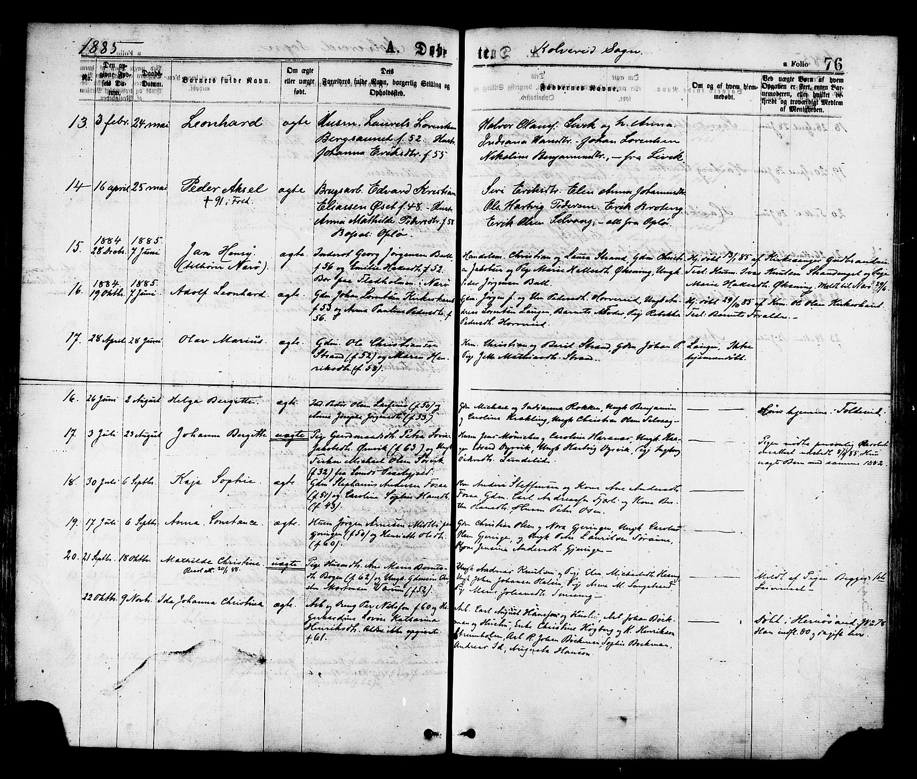Ministerialprotokoller, klokkerbøker og fødselsregistre - Nord-Trøndelag, AV/SAT-A-1458/780/L0642: Ministerialbok nr. 780A07 /1, 1874-1885, s. 76