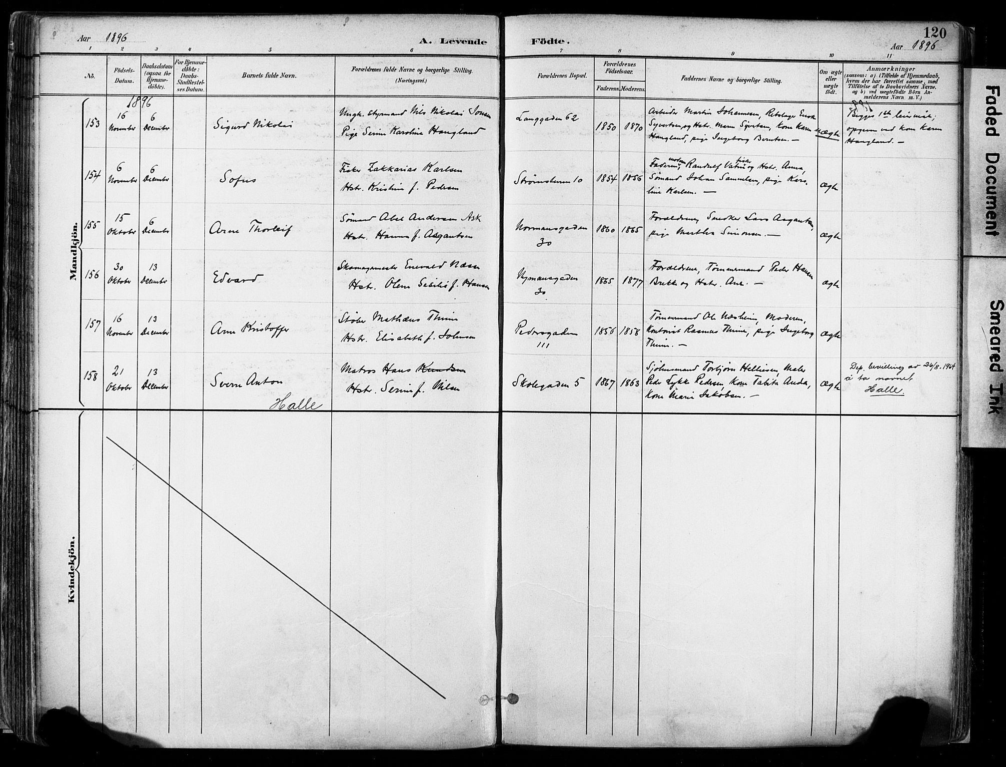 St. Johannes sokneprestkontor, SAST/A-101814/001/30/30BA/L0004: Ministerialbok nr. A 4, 1891-1899, s. 120