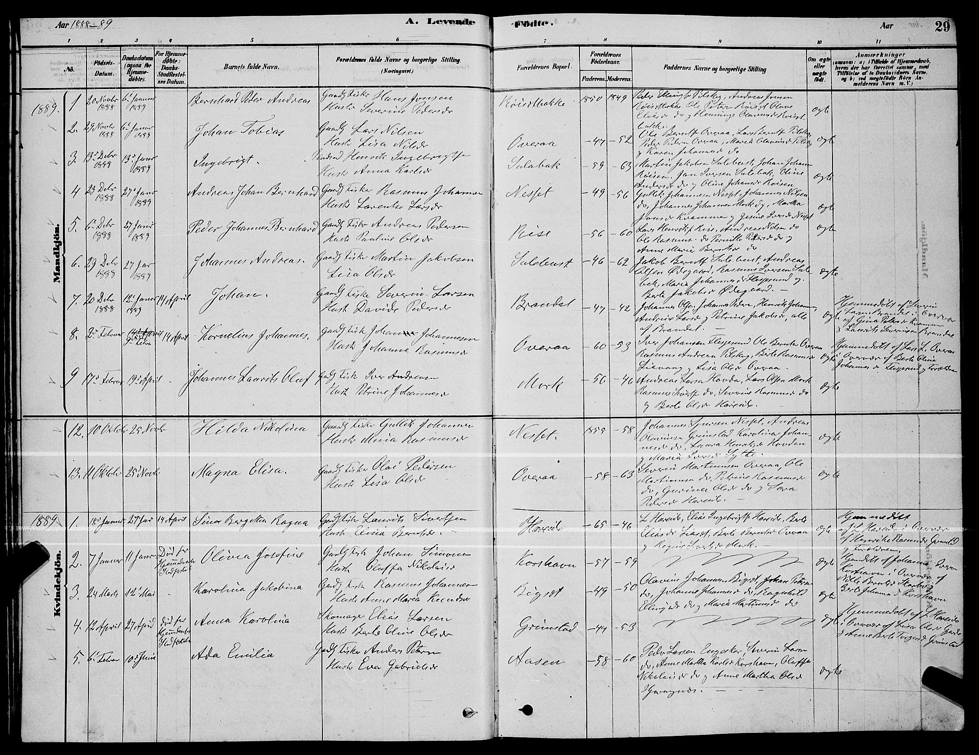 Ministerialprotokoller, klokkerbøker og fødselsregistre - Møre og Romsdal, SAT/A-1454/510/L0125: Klokkerbok nr. 510C02, 1878-1900, s. 29