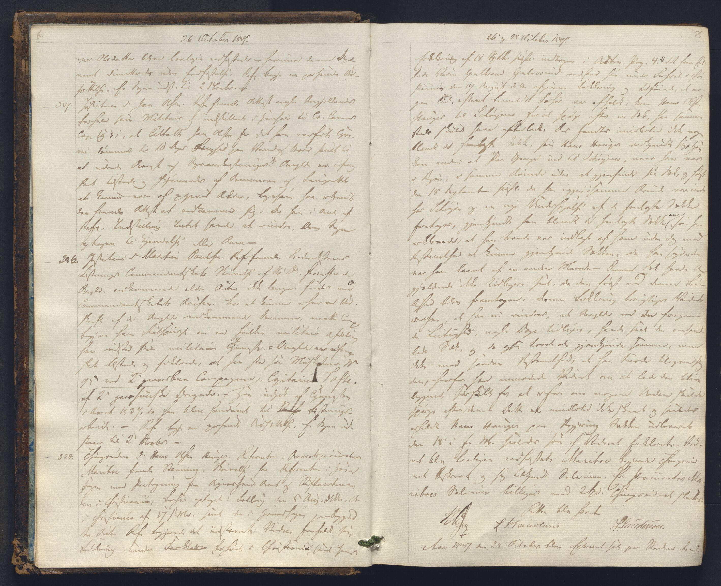 Christiania byfogd, AV/SAO-A-11543/F/Fc/L0015: Ekstrarettsprotokoll, 1847-1853, s. 6-7