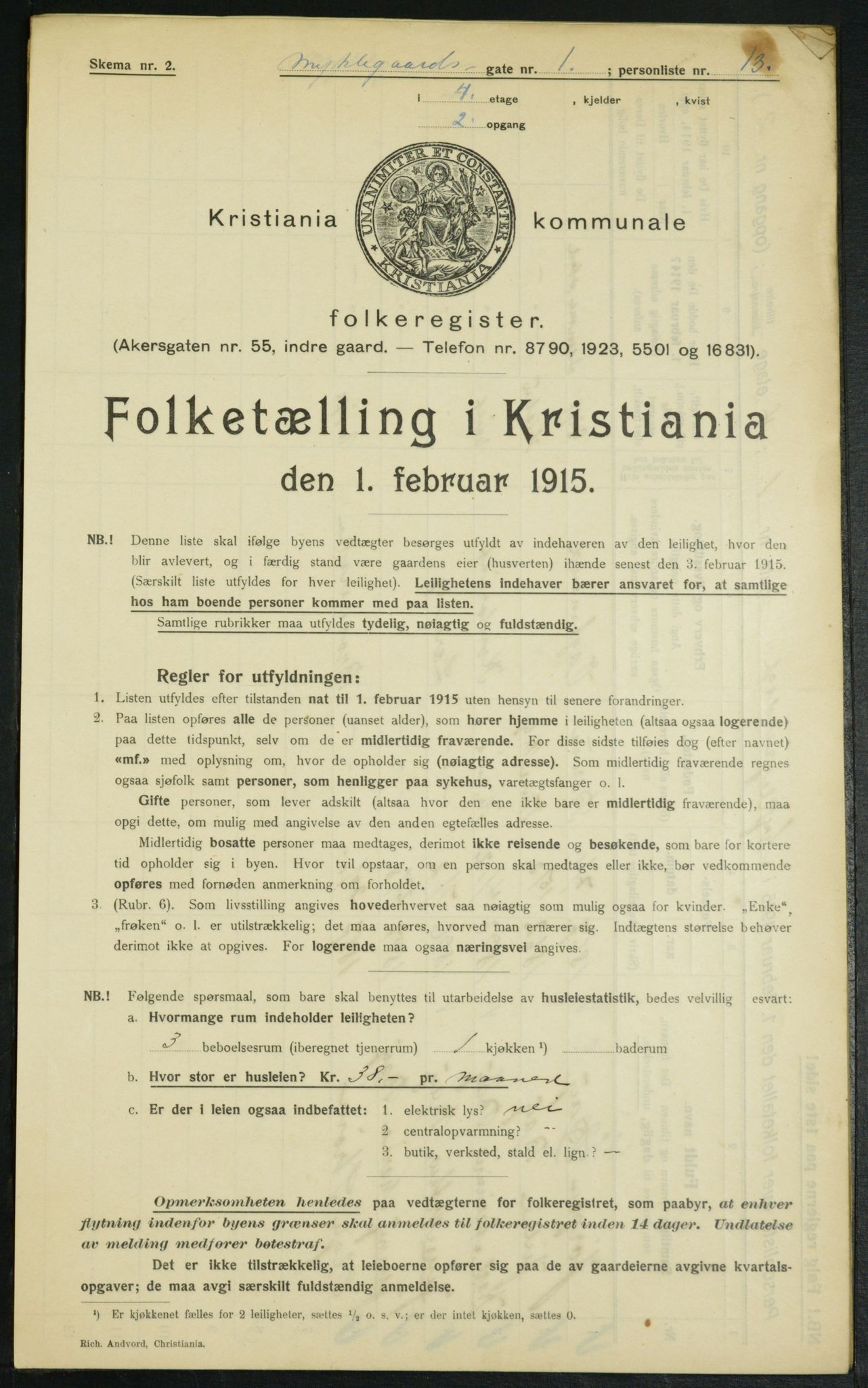 OBA, Kommunal folketelling 1.2.1915 for Kristiania, 1915, s. 67625