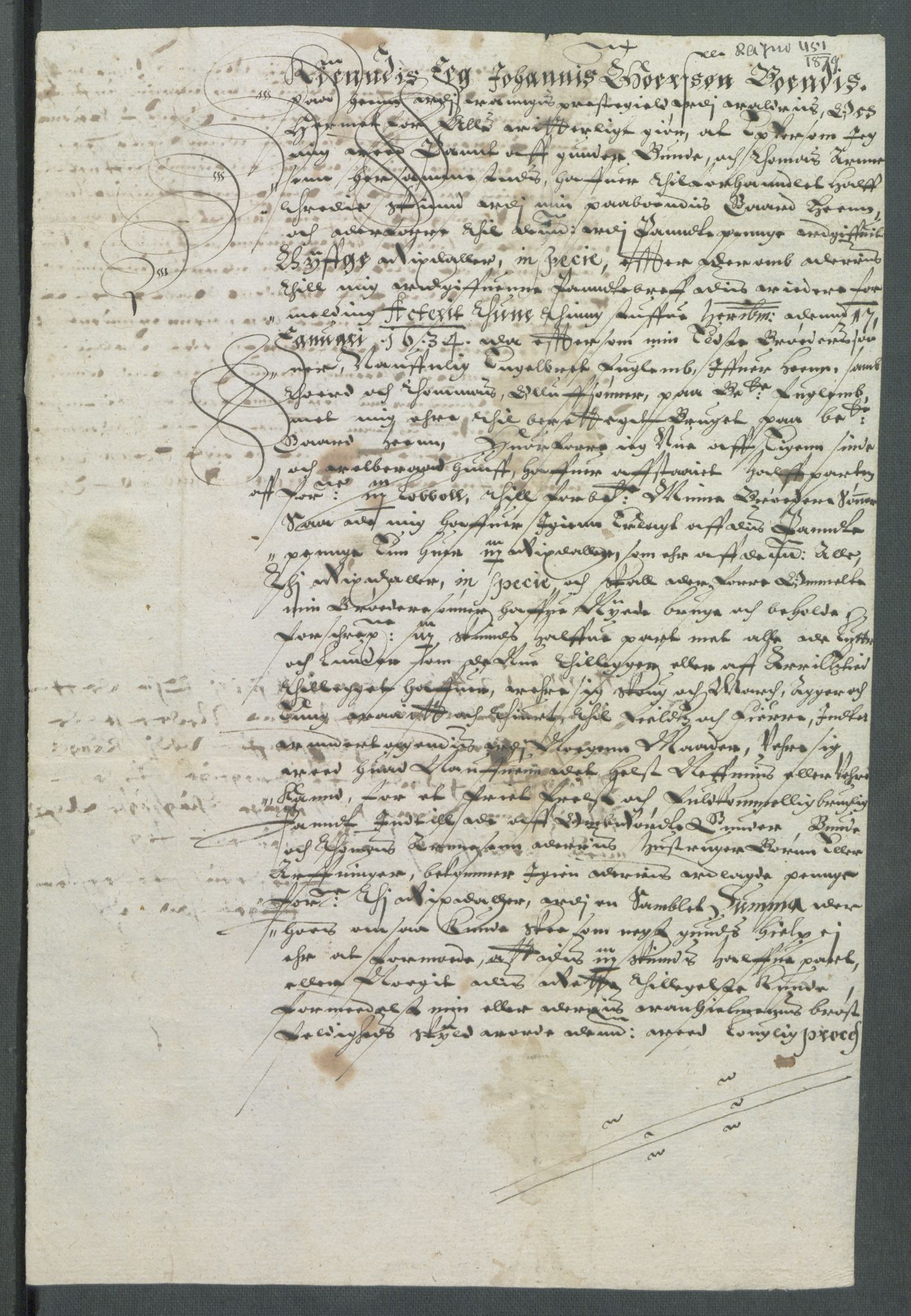 Riksarkivets diplomsamling, AV/RA-EA-5965/F02/L0155: Dokumenter, 1642, s. 33