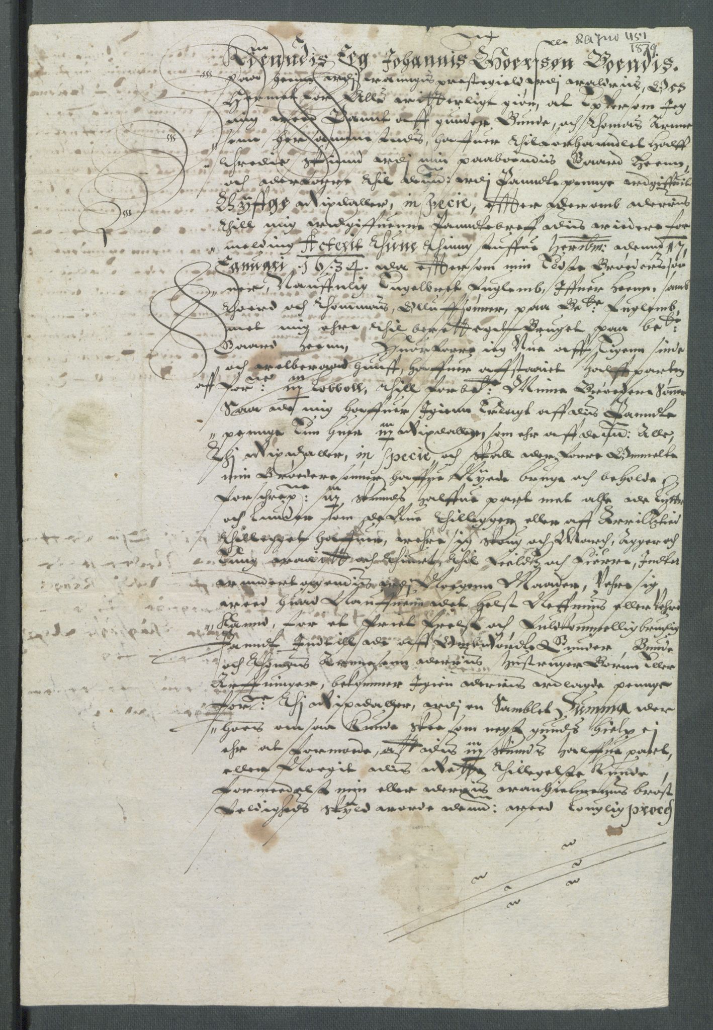 Riksarkivets diplomsamling, RA/EA-5965/F02/L0155: Dokumenter, 1642, s. 33