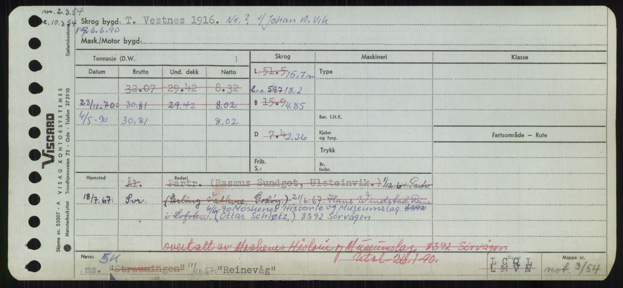 Sjøfartsdirektoratet med forløpere, Skipsmålingen, RA/S-1627/H/Ha/L0004/0002: Fartøy, Mas-R / Fartøy, Odin-R, s. 601