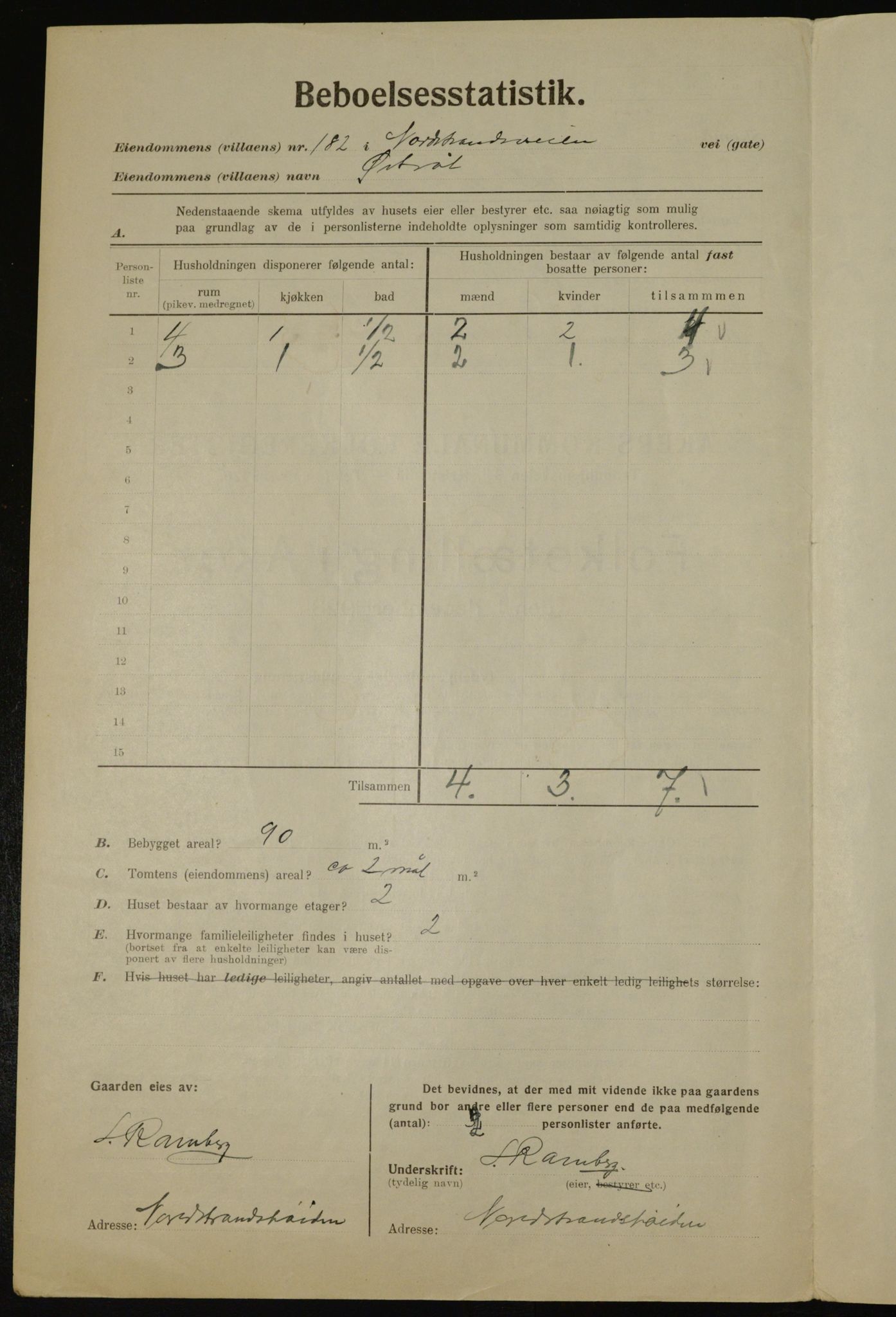 , Kommunal folketelling 1.12.1923 for Aker, 1923, s. 43052