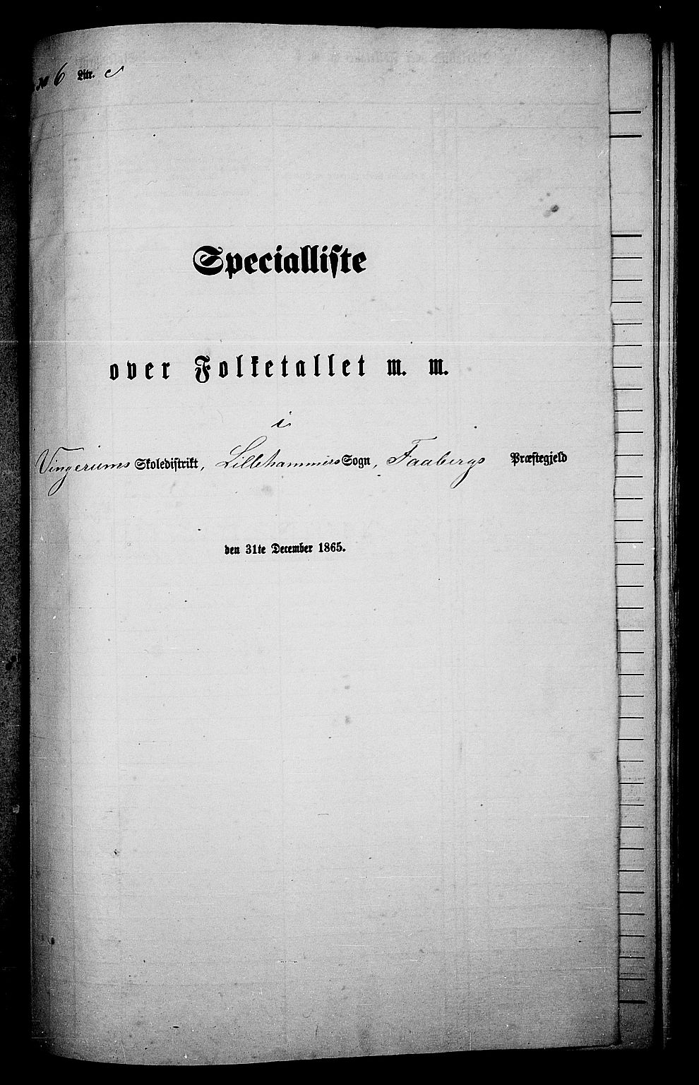 RA, Folketelling 1865 for 0524L Fåberg prestegjeld, Fåberg sokn og Lillehammer landsokn, 1865, s. 183