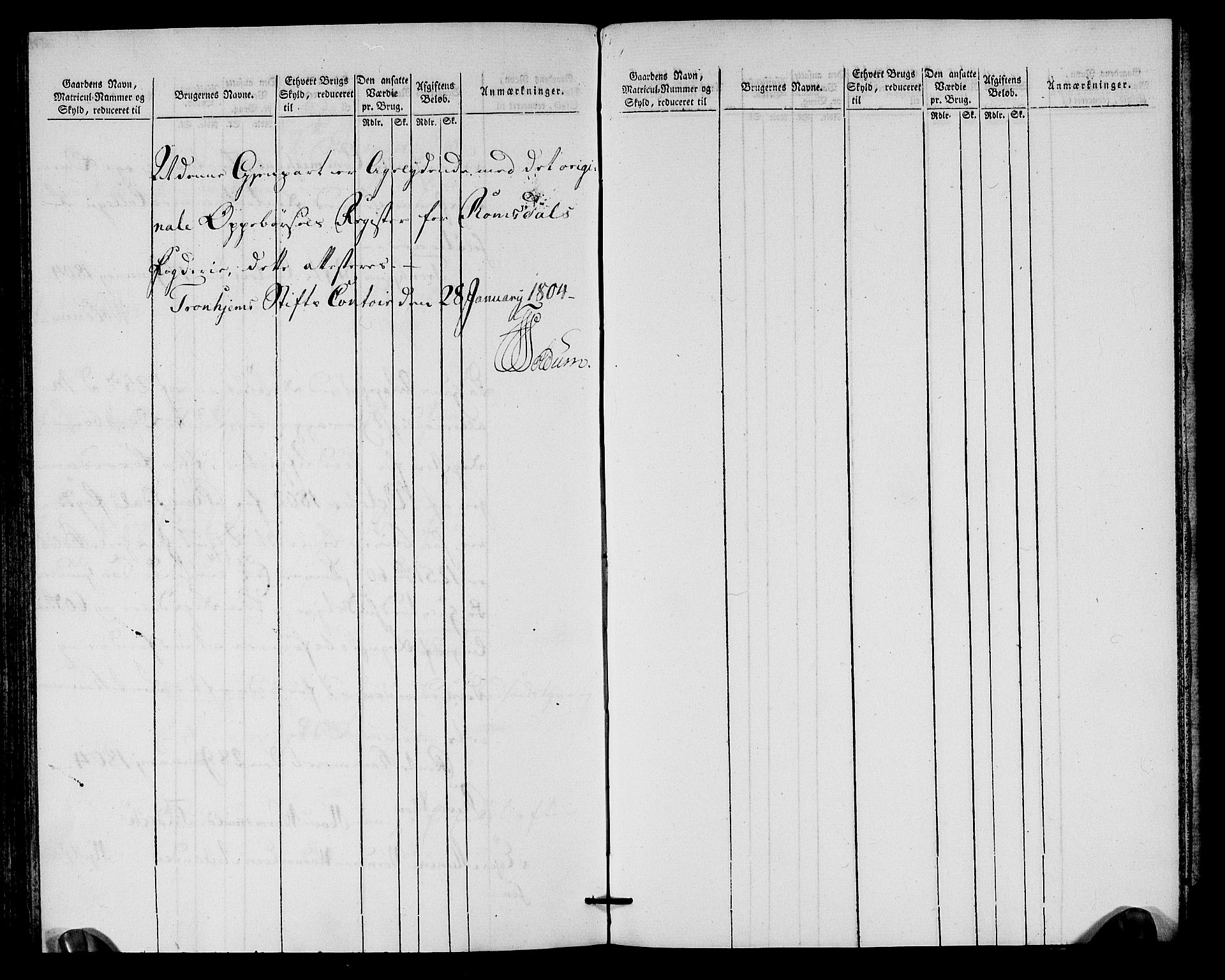 Rentekammeret inntil 1814, Realistisk ordnet avdeling, AV/RA-EA-4070/N/Ne/Nea/L0128: Romsdal fogderi. Oppebørselsregister, 1803-1804, s. 124