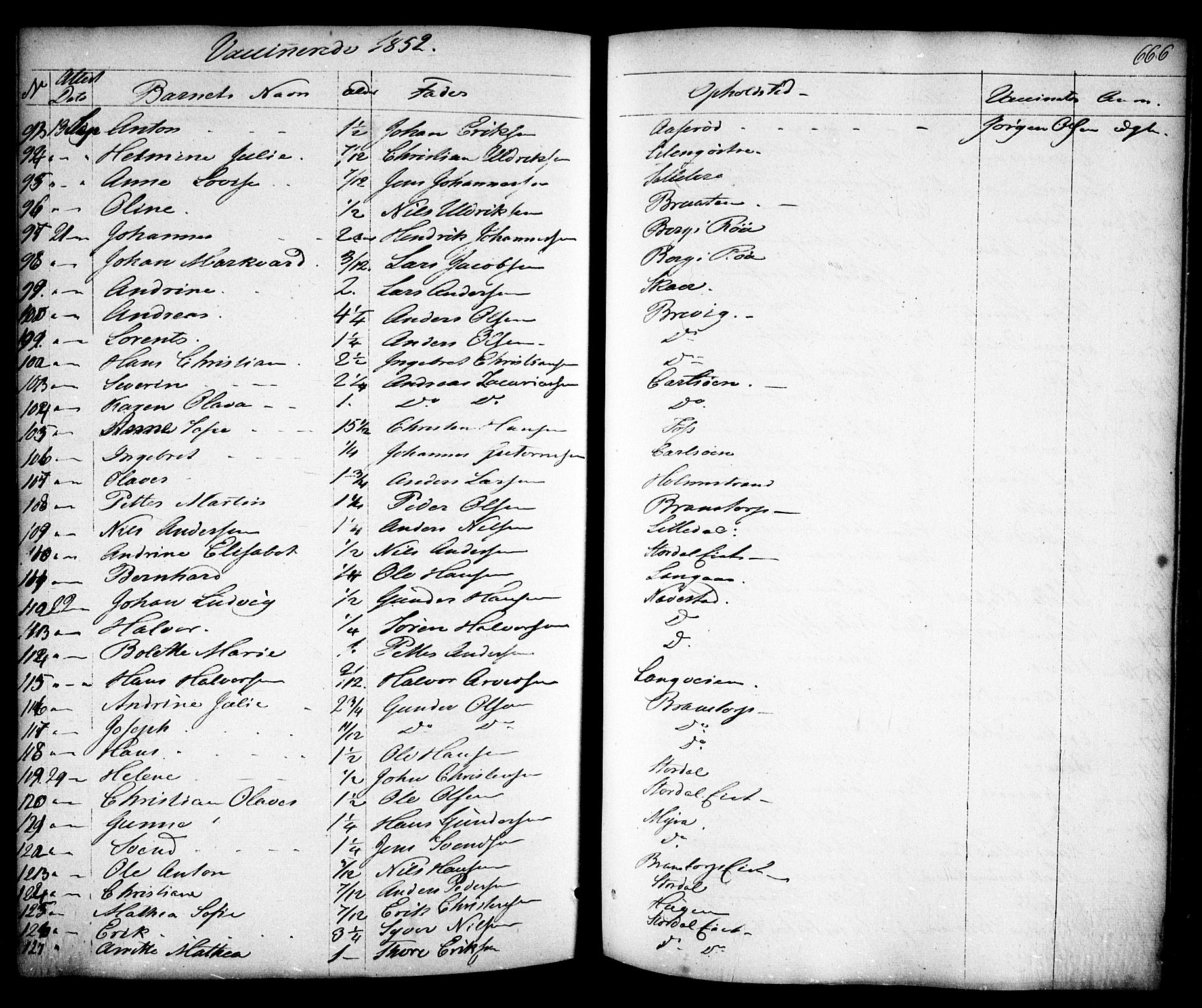 Skjeberg prestekontor Kirkebøker, AV/SAO-A-10923/F/Fa/L0006: Ministerialbok nr. I 6, 1846-1858, s. 666