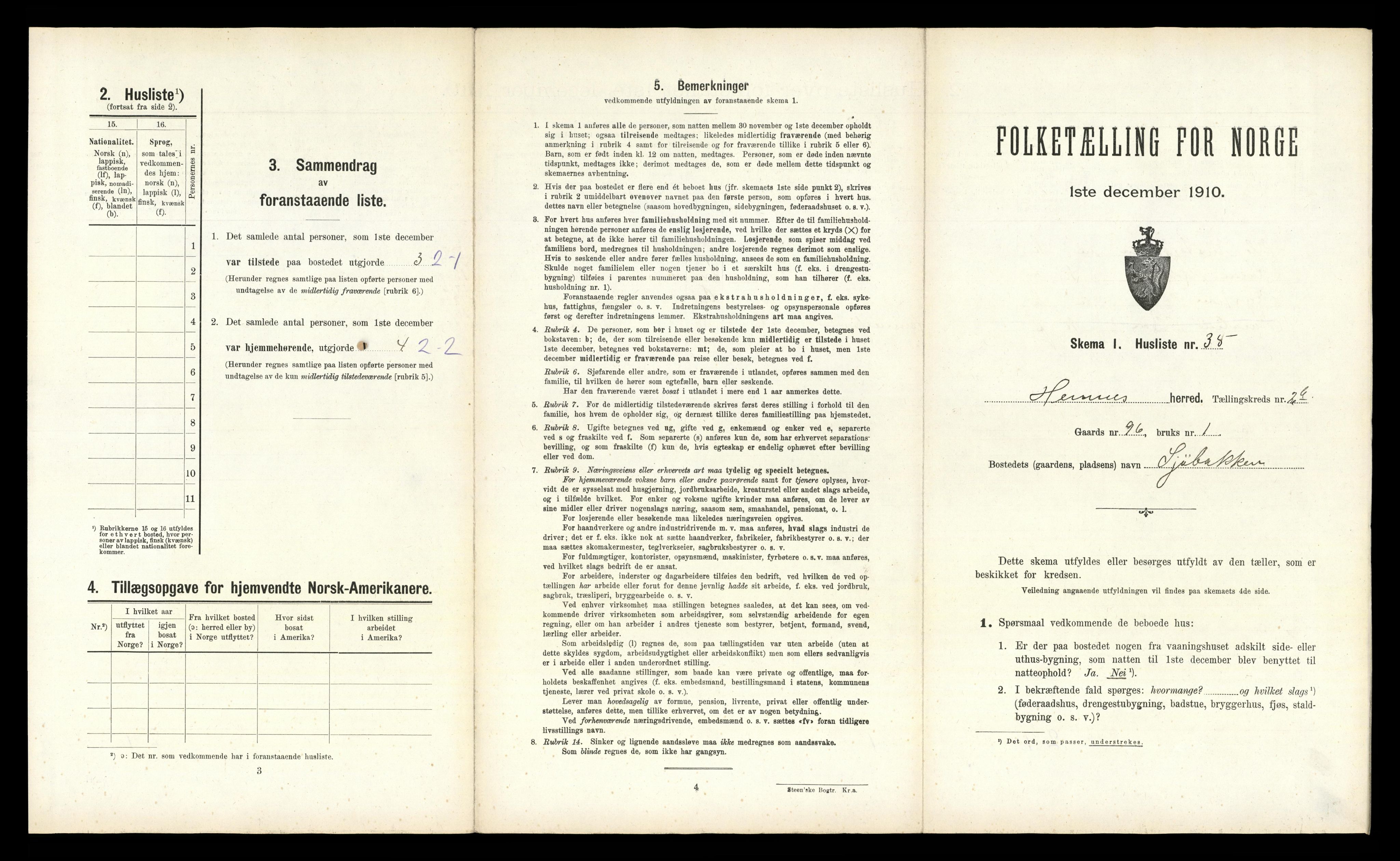 RA, Folketelling 1910 for 1832 Hemnes herred, 1910, s. 864