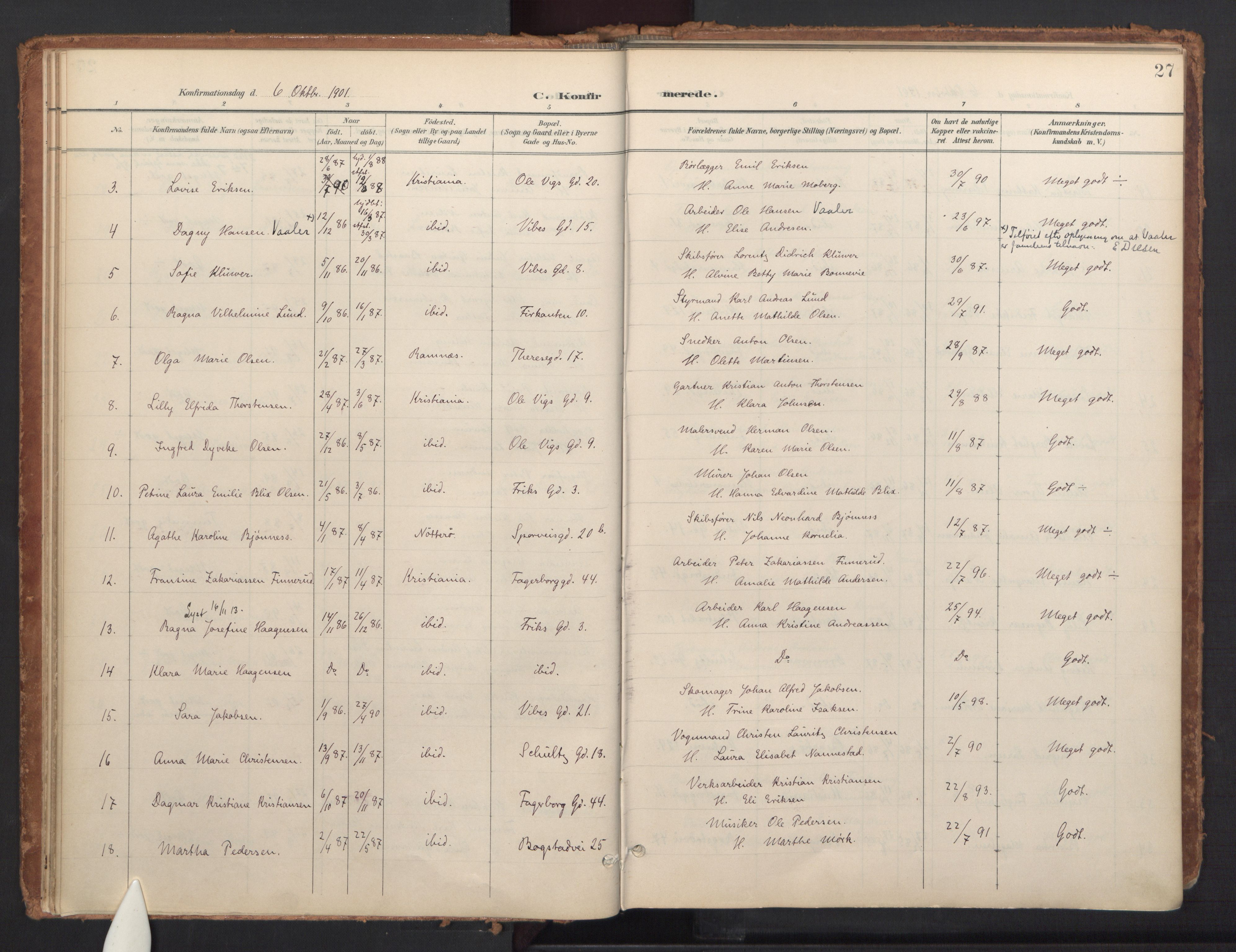 Fagerborg prestekontor Kirkebøker, AV/SAO-A-10844/F/Fa/L0002: Ministerialbok nr. 2, 1898-1918, s. 27