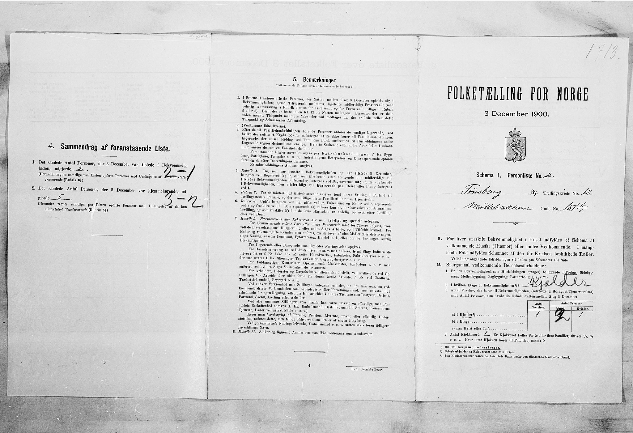 RA, Folketelling 1900 for 0705 Tønsberg kjøpstad, 1900, s. 5357