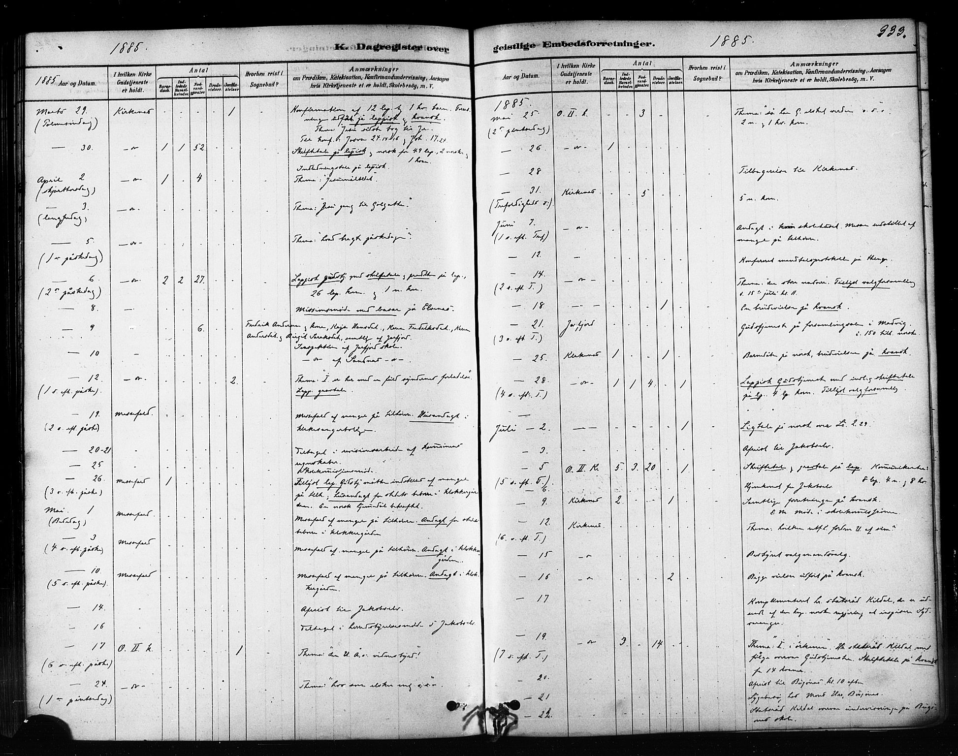 Sør-Varanger sokneprestkontor, AV/SATØ-S-1331/H/Ha/L0003kirke: Ministerialbok nr. 3, 1878-1891, s. 333