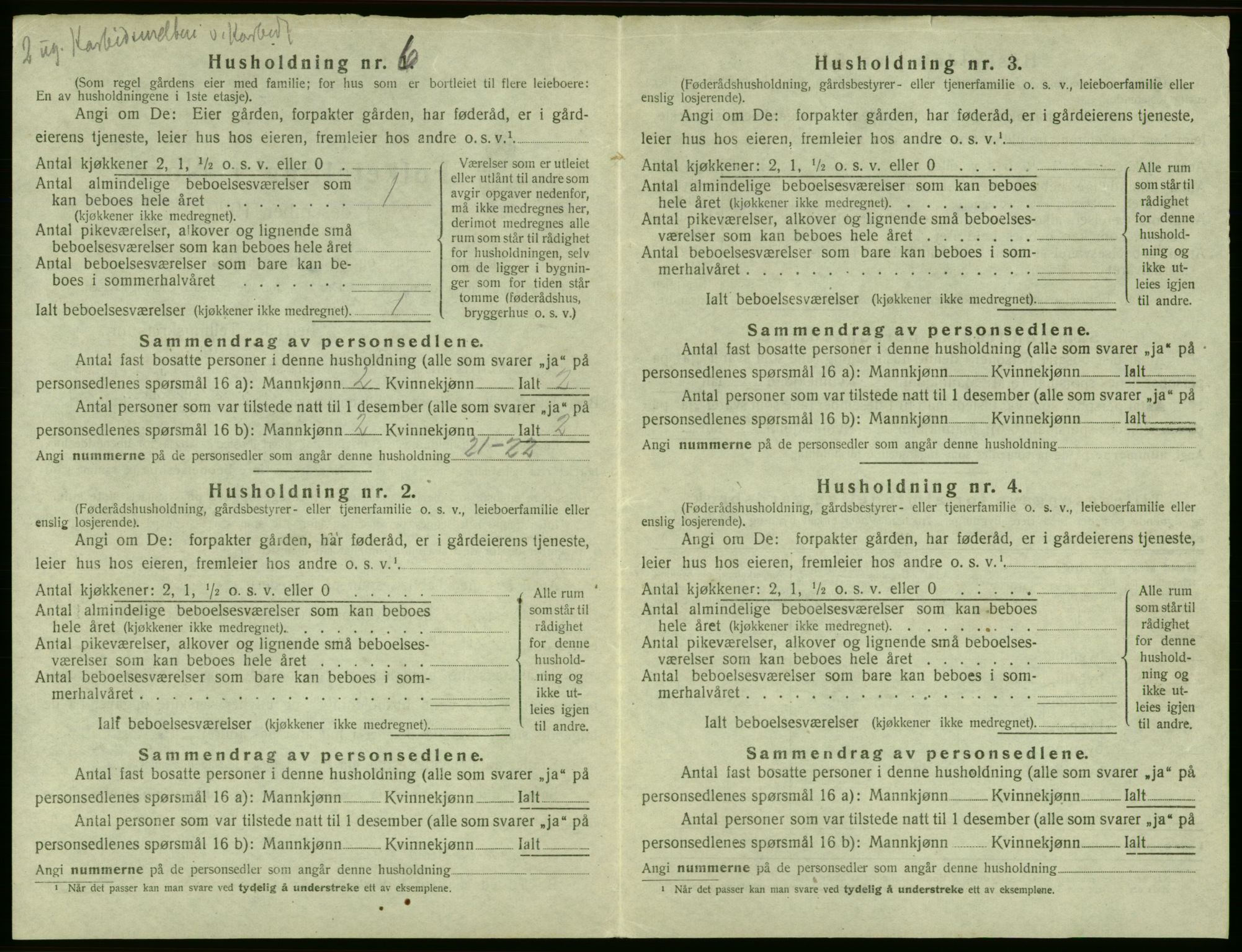SAB, Folketelling 1920 for 1228 Odda herred, 1920, s. 438
