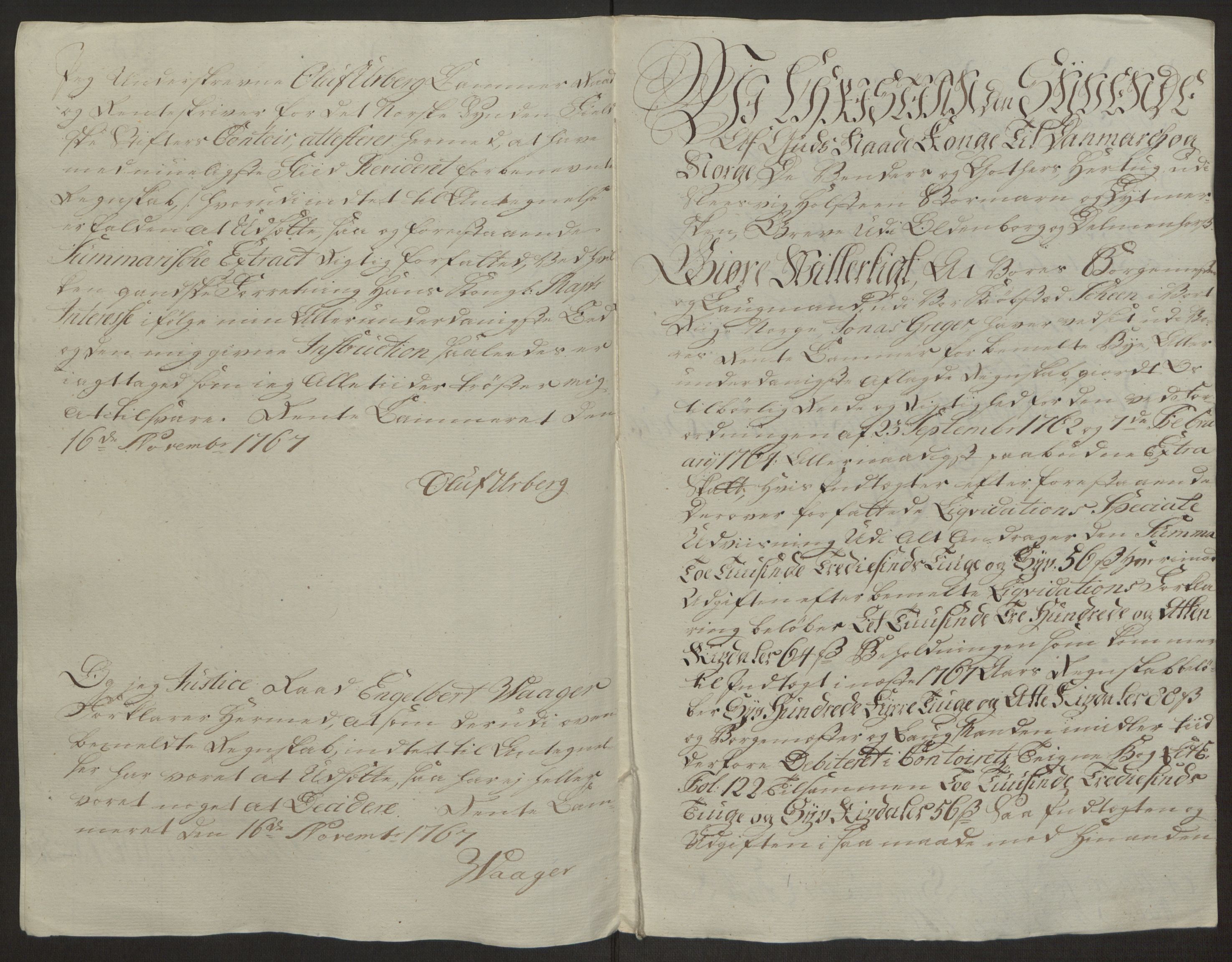 Rentekammeret inntil 1814, Reviderte regnskaper, Byregnskaper, AV/RA-EA-4066/R/Rj/L0198/0001: [J4] Kontribusjonsregnskap / Ekstraskatt, 1762-1768, s. 389