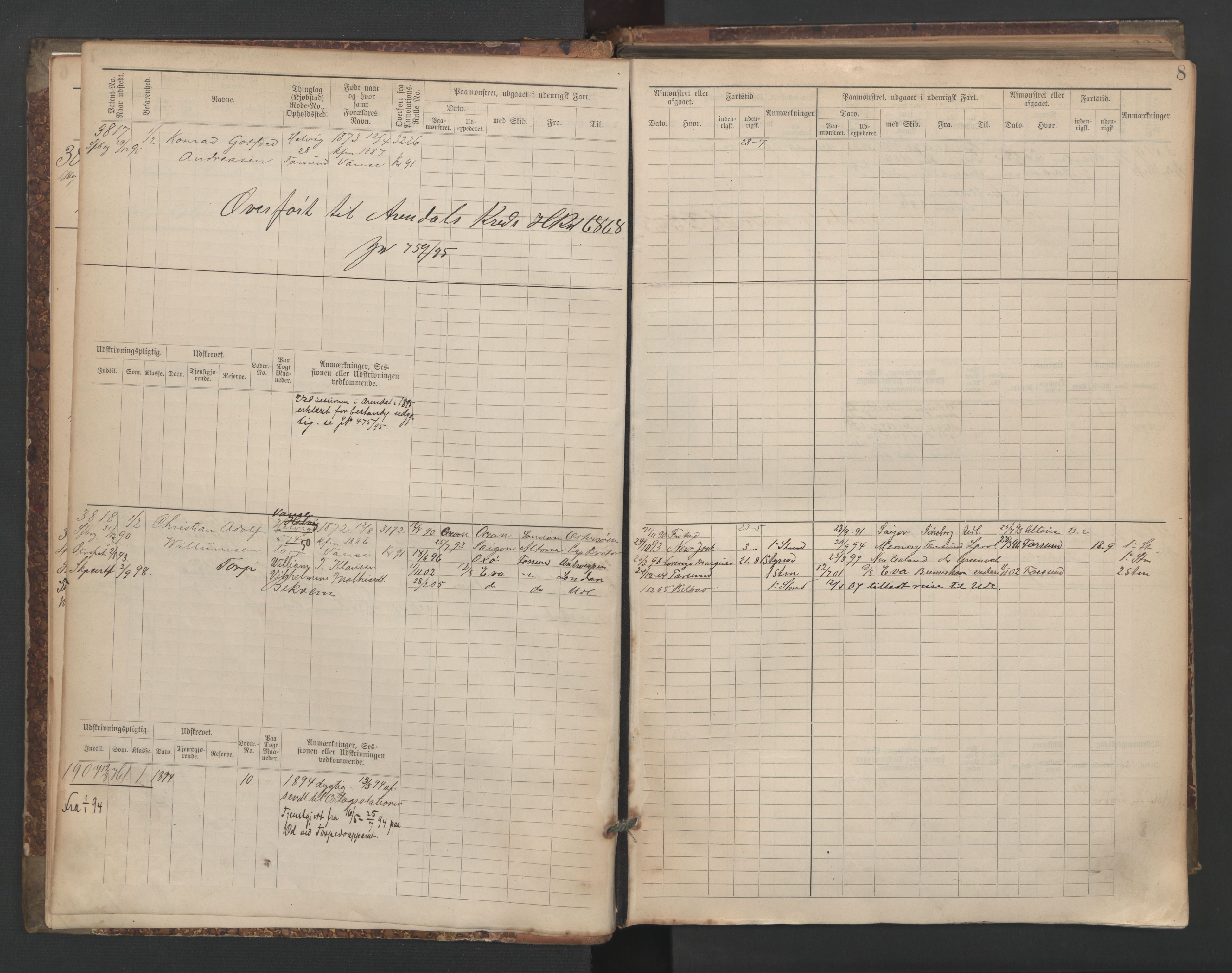Farsund mønstringskrets, AV/SAK-2031-0017/F/Fb/L0006: Hovedrulle nr 3805-4478, M-9, 1890-1930, s. 9