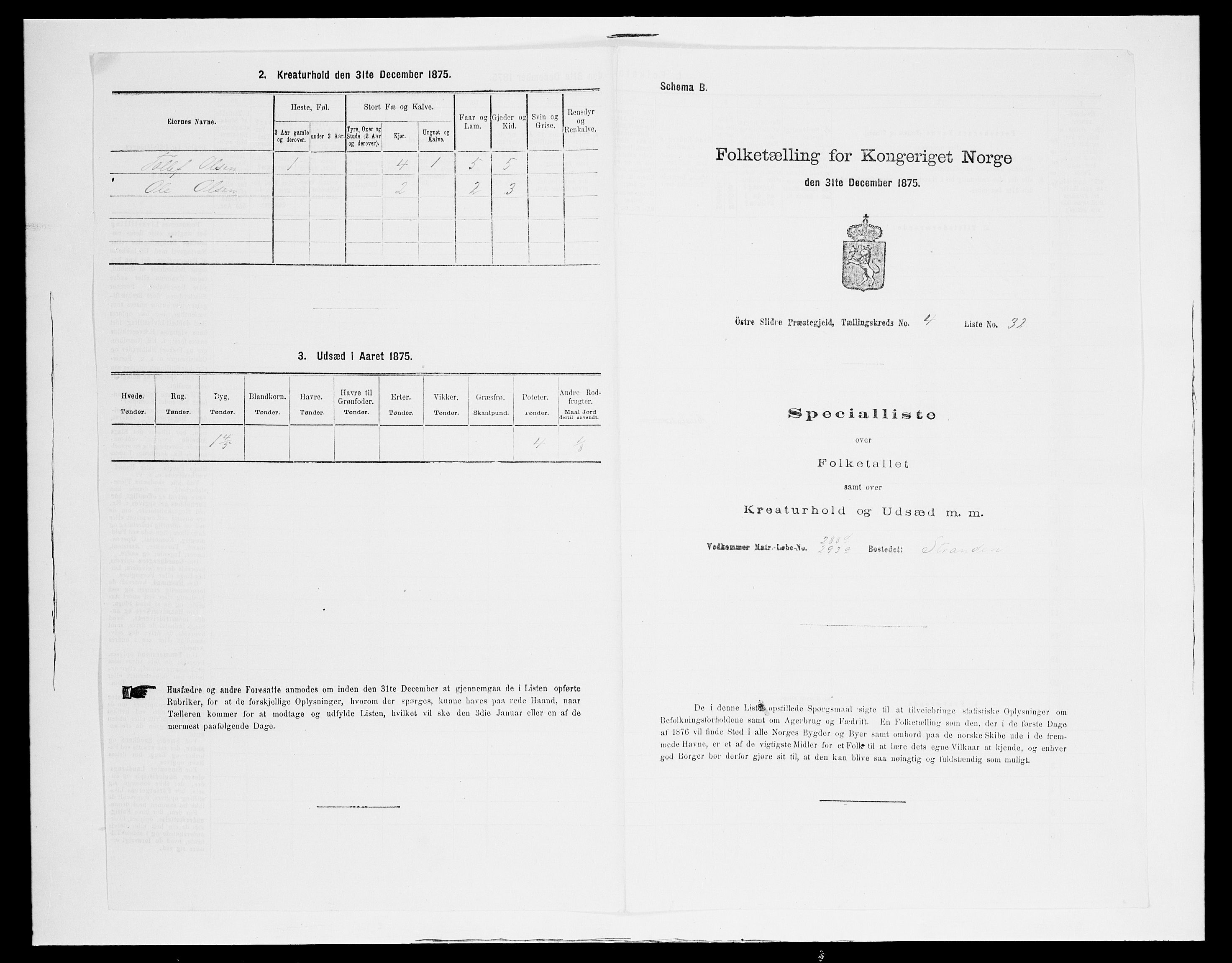 SAH, Folketelling 1875 for 0544P Øystre Slidre prestegjeld, 1875, s. 508