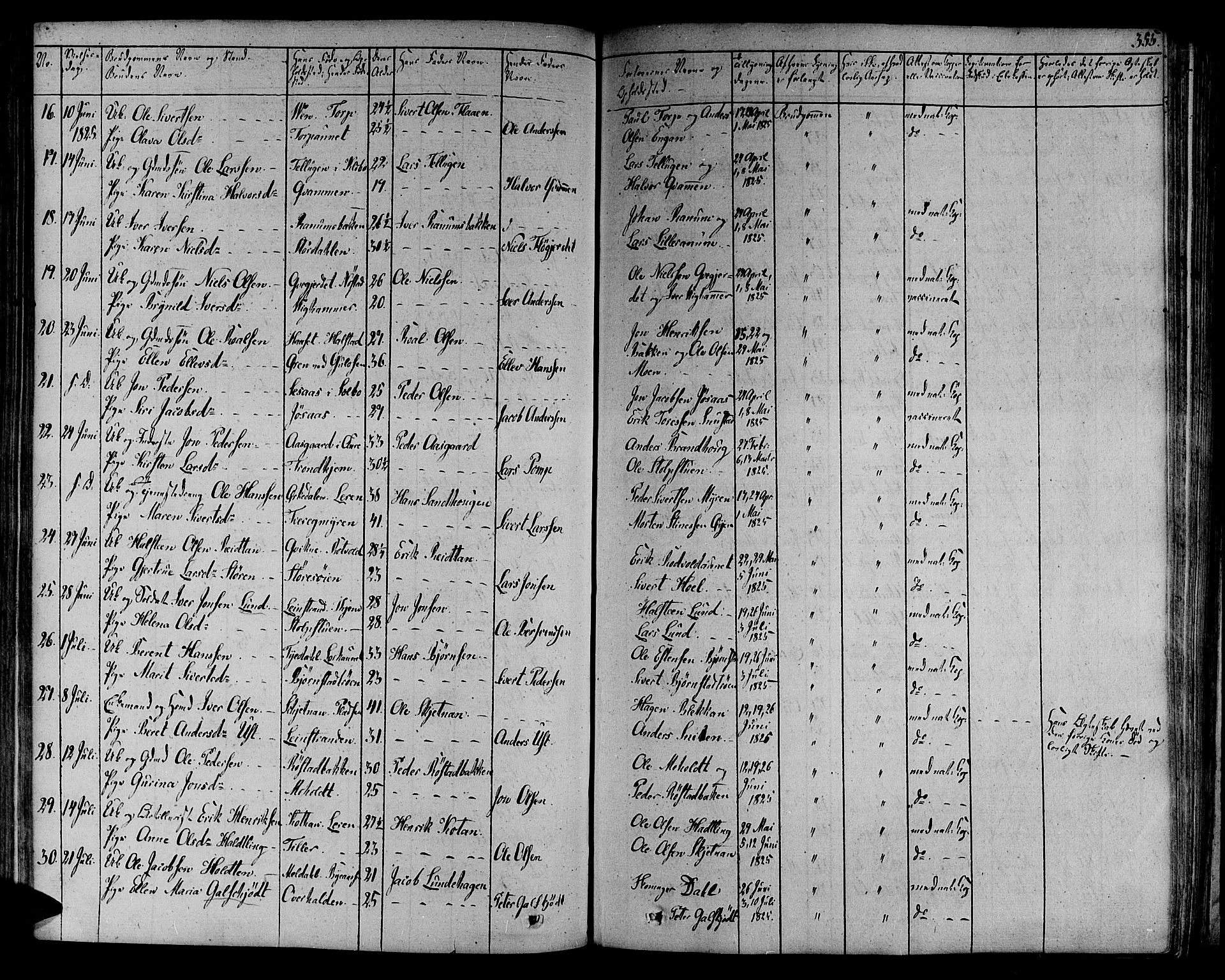 Ministerialprotokoller, klokkerbøker og fødselsregistre - Sør-Trøndelag, SAT/A-1456/606/L0286: Ministerialbok nr. 606A04 /1, 1823-1840, s. 355