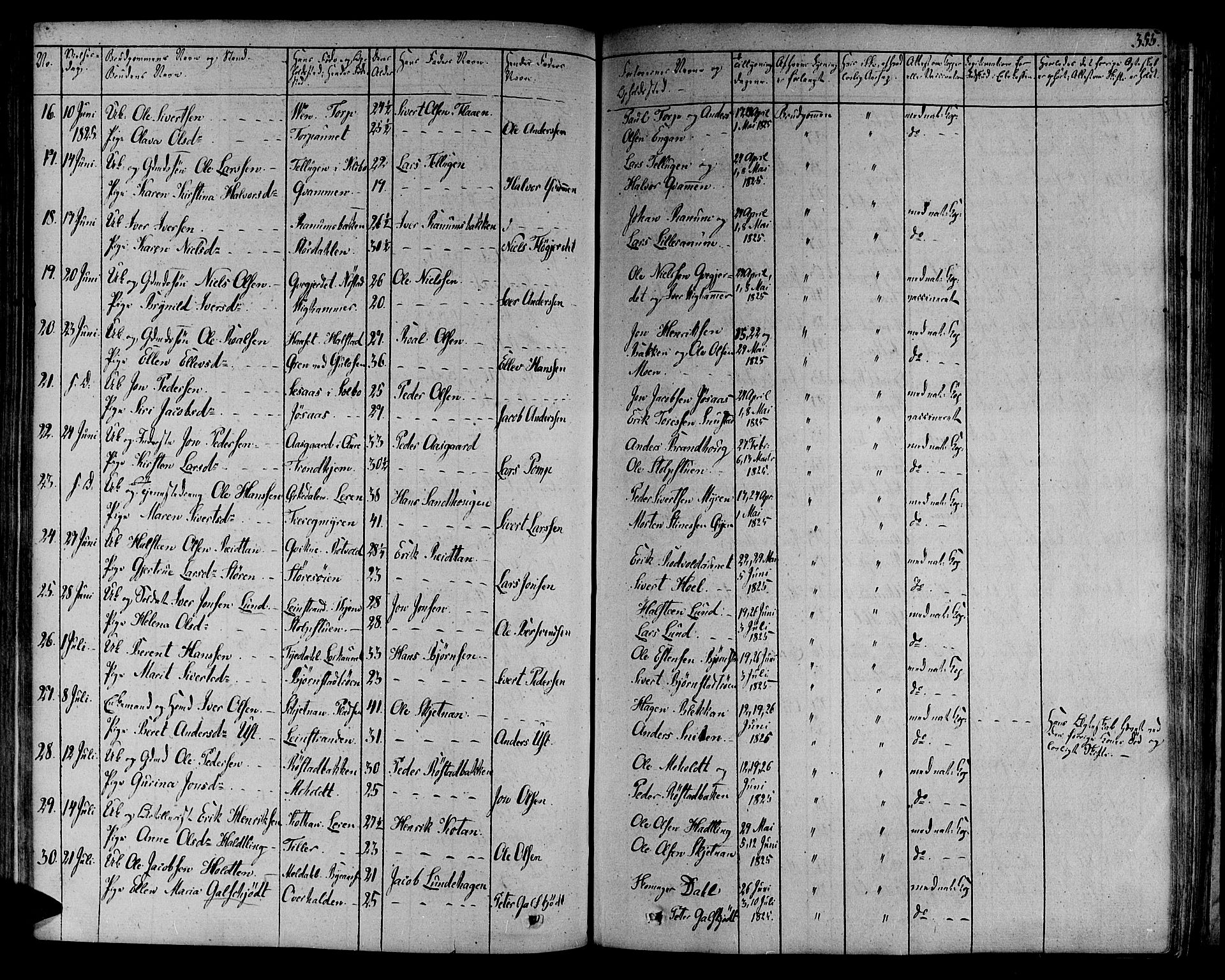 Ministerialprotokoller, klokkerbøker og fødselsregistre - Sør-Trøndelag, AV/SAT-A-1456/606/L0286: Ministerialbok nr. 606A04 /1, 1823-1840, s. 355