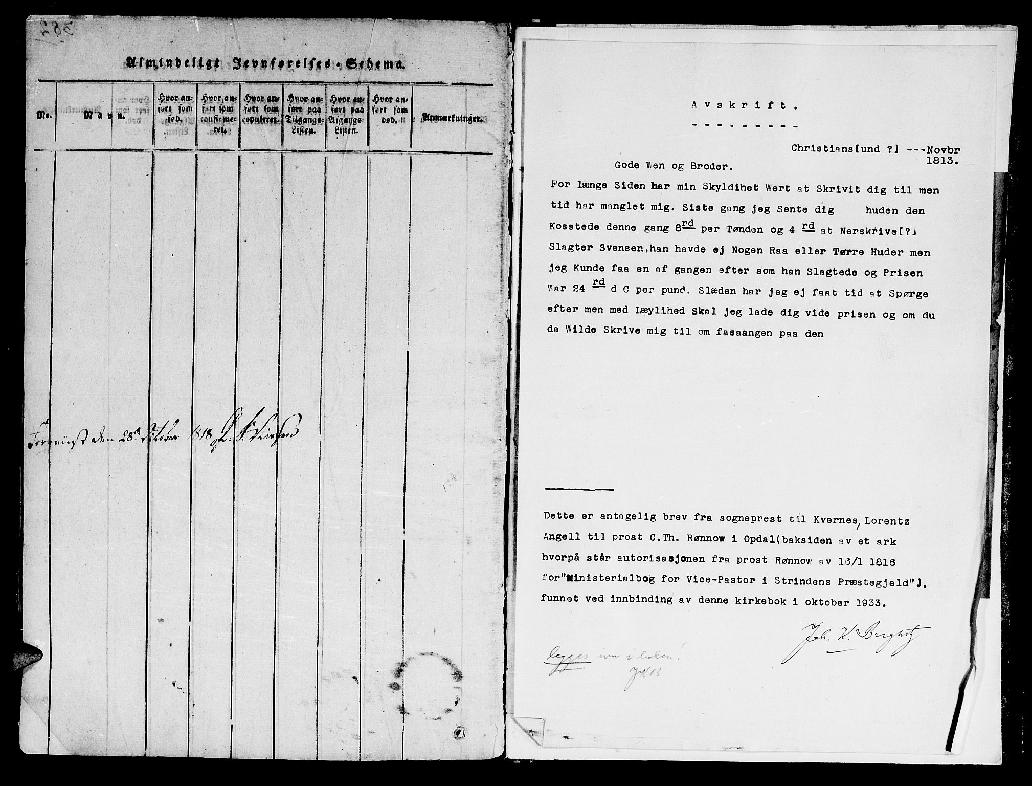 Ministerialprotokoller, klokkerbøker og fødselsregistre - Sør-Trøndelag, AV/SAT-A-1456/606/L0283: Ministerialbok nr. 606A03 /1, 1818-1823