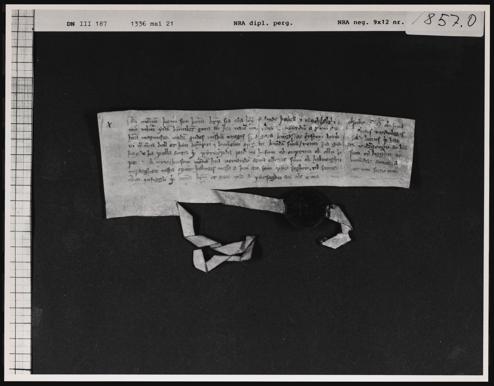 Riksarkivets diplomsamling, AV/RA-EA-5965/F01/F01a/L0039: Dokumenter, 1336-1337, s. 1
