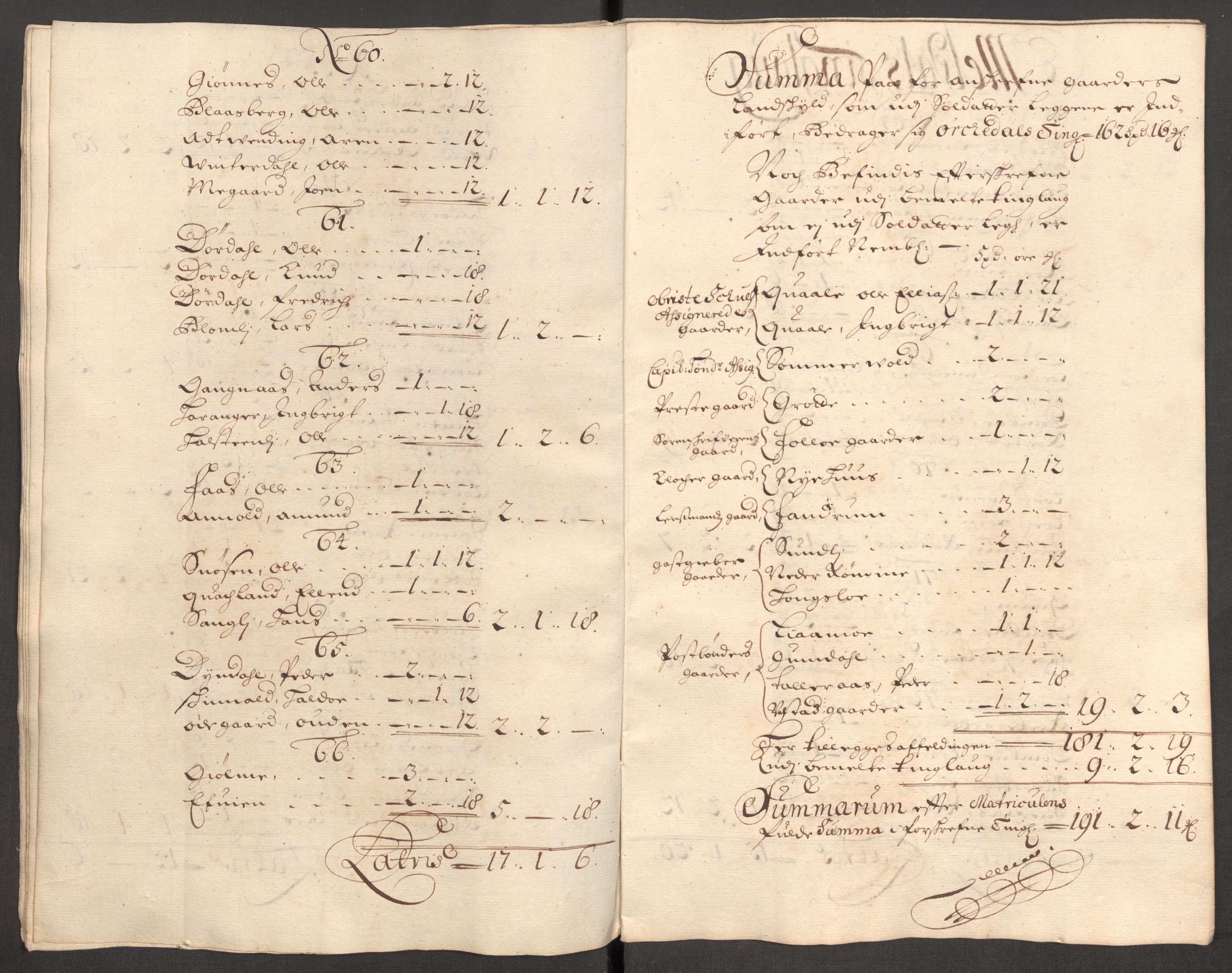 Rentekammeret inntil 1814, Reviderte regnskaper, Fogderegnskap, AV/RA-EA-4092/R60/L3947: Fogderegnskap Orkdal og Gauldal, 1697, s. 92