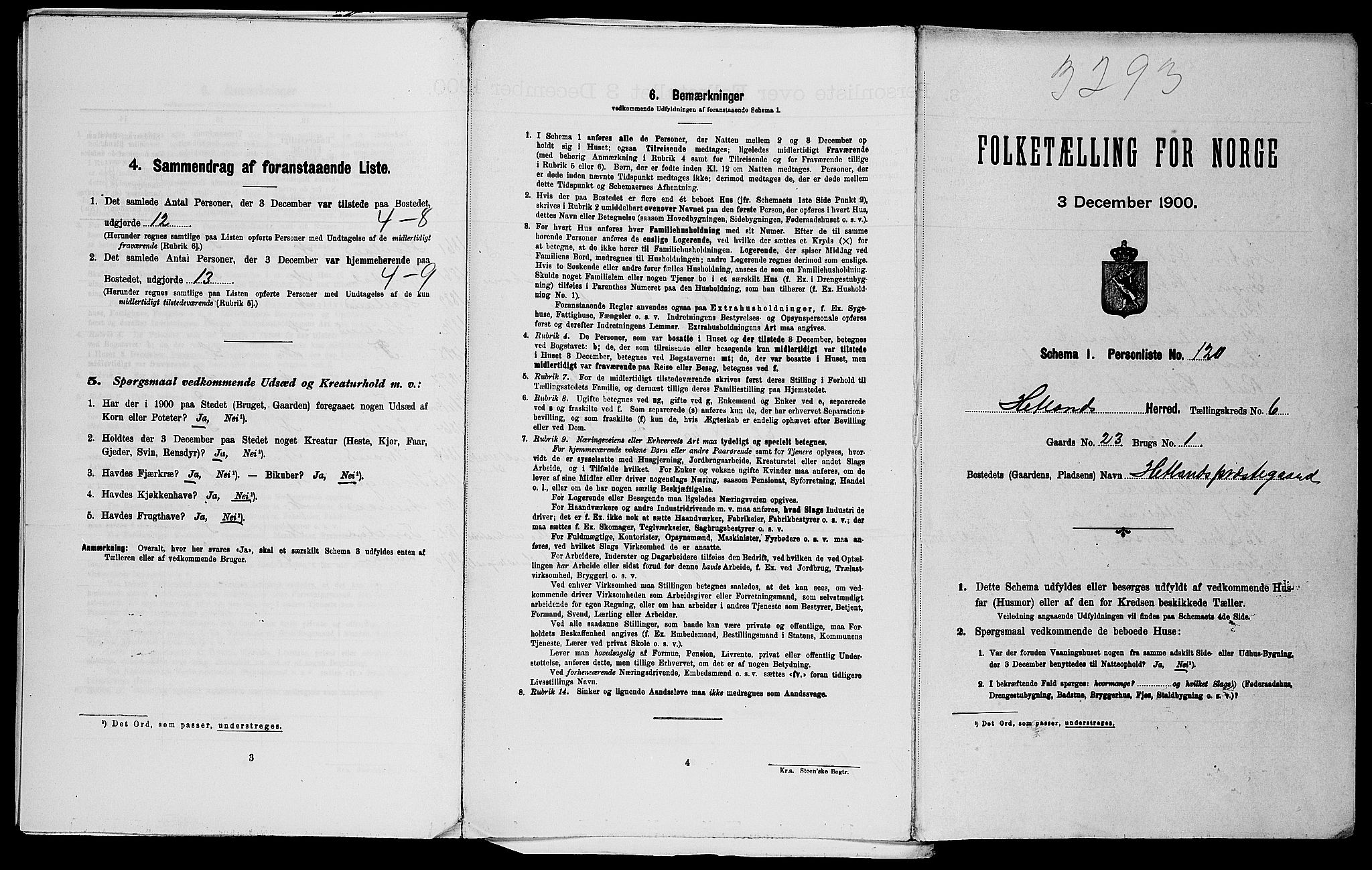 SAST, Folketelling 1900 for 1126 Hetland herred, 1900, s. 916