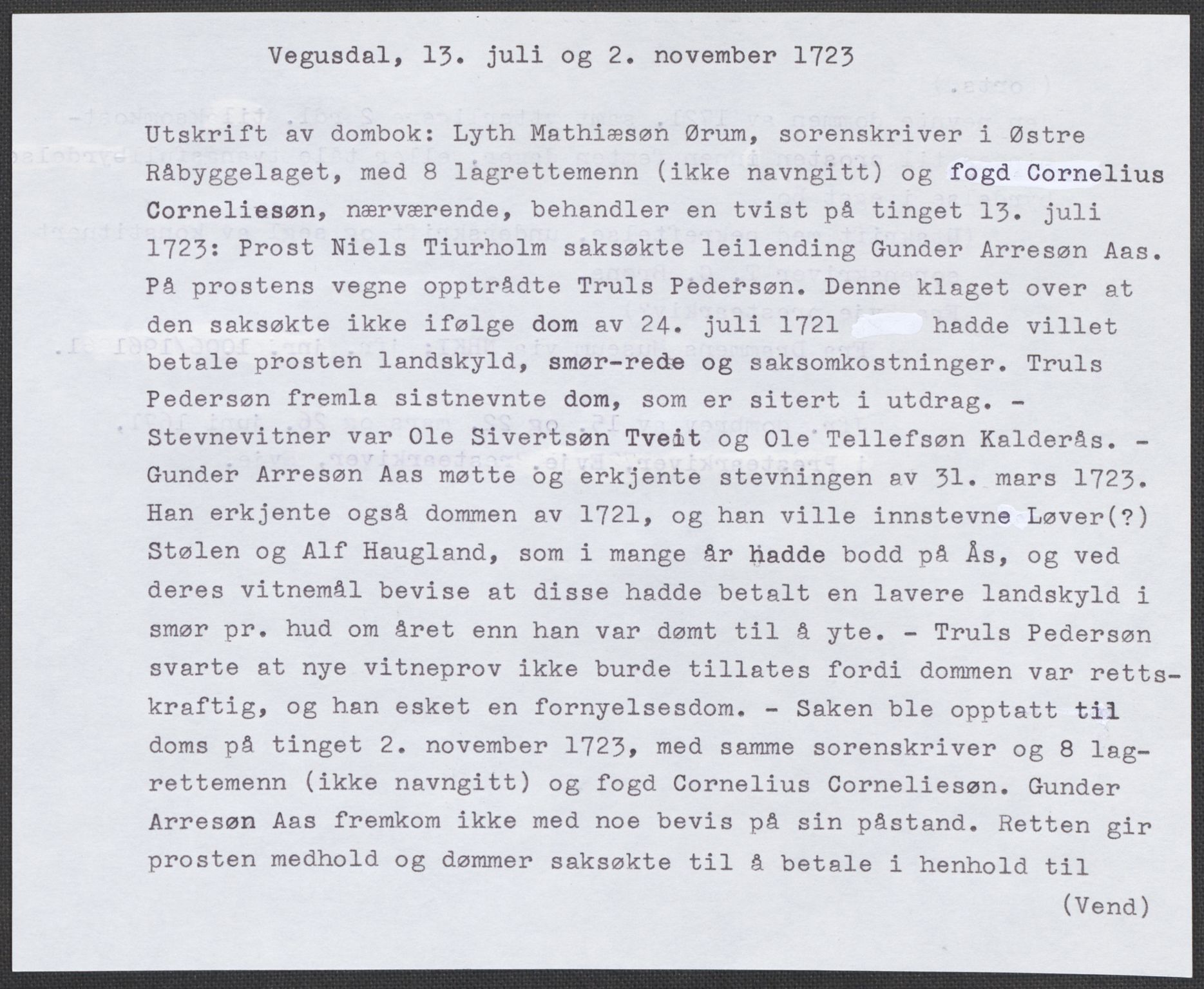 Riksarkivets diplomsamling, AV/RA-EA-5965/F15/L0031: Prestearkiv - Aust-Agder, Vest-Agder og Rogaland, 1575-1768, s. 56