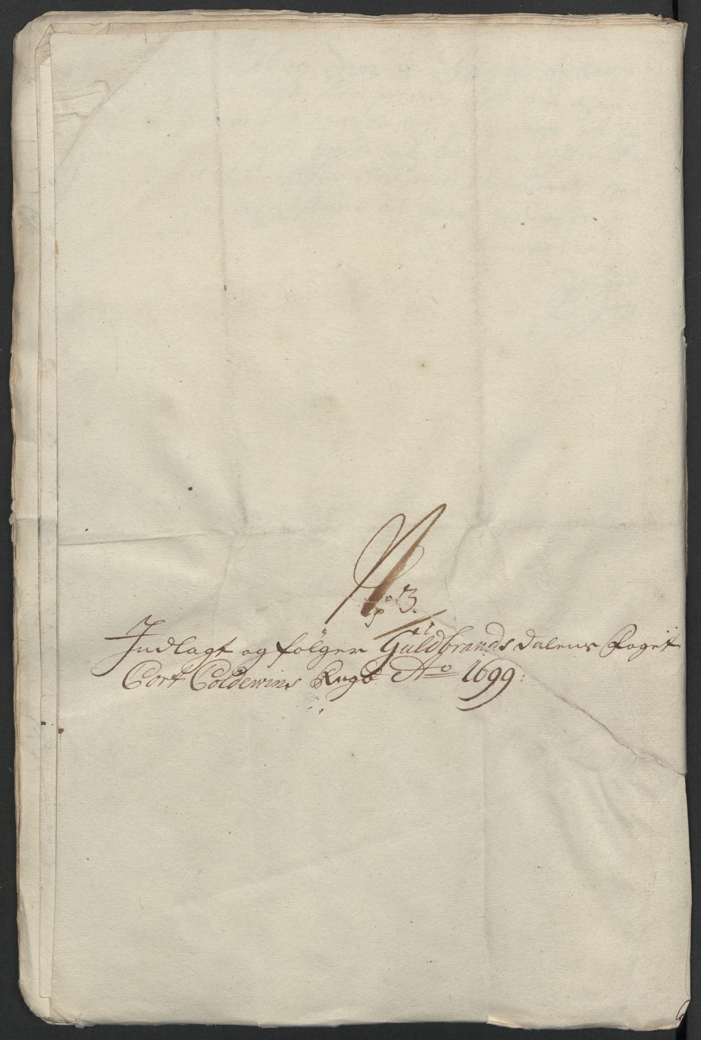Rentekammeret inntil 1814, Reviderte regnskaper, Fogderegnskap, RA/EA-4092/R17/L1172: Fogderegnskap Gudbrandsdal, 1699, s. 109