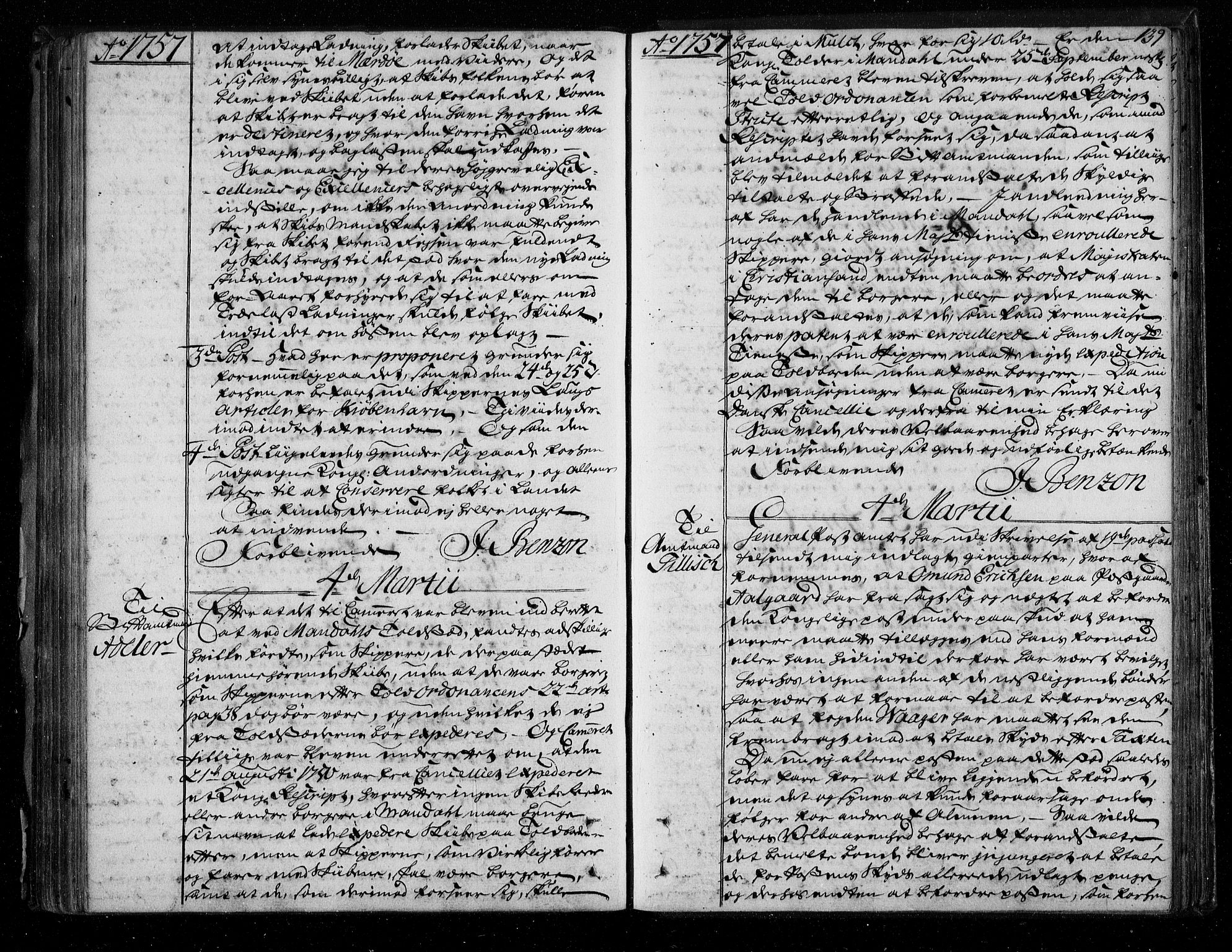 Stattholderembetet 1572-1771, AV/RA-EA-2870/Bf/L0002: Stattholderprotokoll (allmenn kopibok), 1753-1758, s. 138b-139a