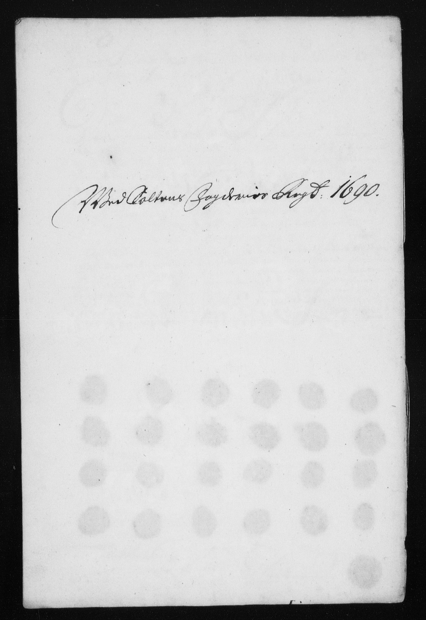 Rentekammeret inntil 1814, Reviderte regnskaper, Stiftamtstueregnskaper, Trondheim stiftamt og Nordland amt, RA/EA-6044/R/Rh/L0015: Nordland amt, 1690