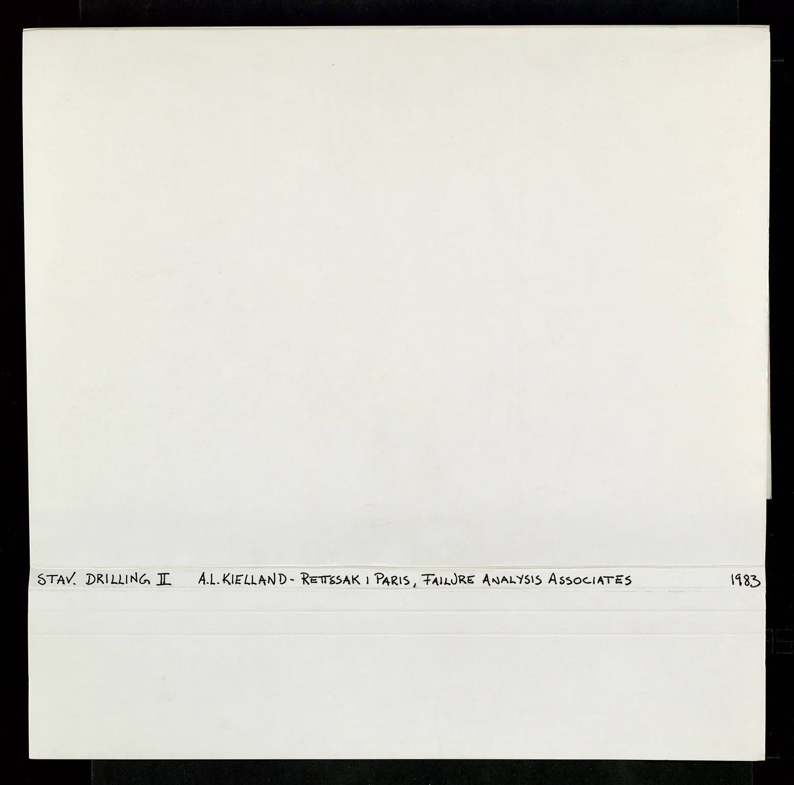 Pa 1503 - Stavanger Drilling AS, AV/SAST-A-101906/Da/L0008: Alexander L. Kielland - Rettssak i Paris, 1983-1989