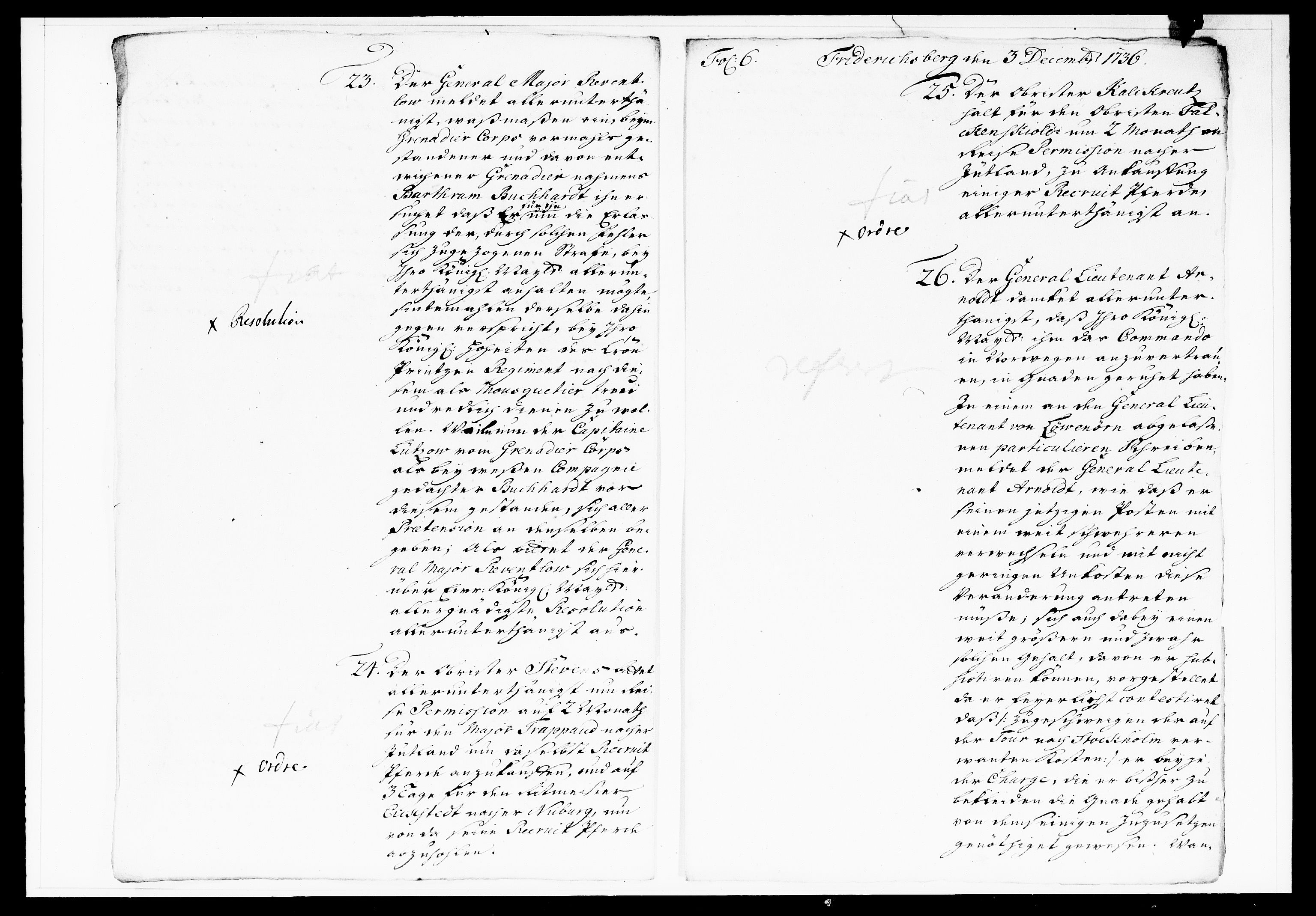Krigskollegiet, Krigskancelliet, DRA/A-0006/-/1130-1137: Refererede sager, 1736, s. 446