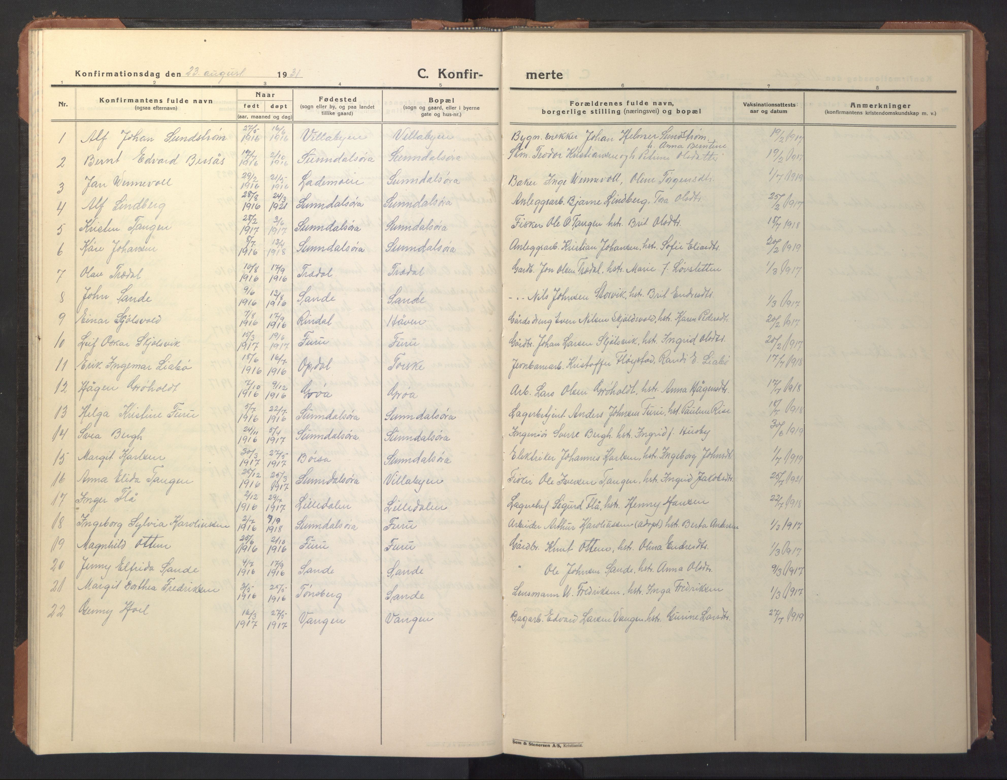 Ministerialprotokoller, klokkerbøker og fødselsregistre - Møre og Romsdal, AV/SAT-A-1454/590/L1018: Klokkerbok nr. 590C03, 1922-1950