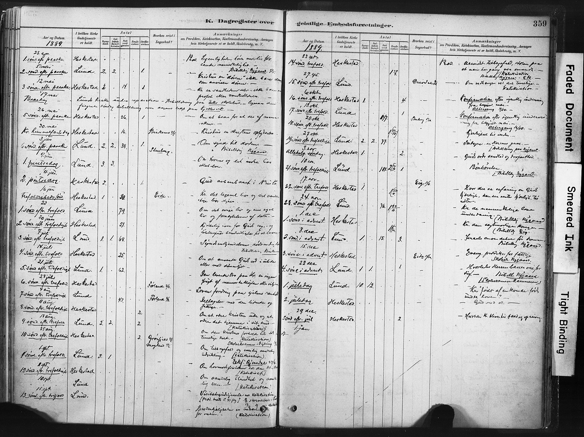 Lund sokneprestkontor, AV/SAST-A-101809/S06/L0011: Ministerialbok nr. A 10, 1877-1904, s. 359